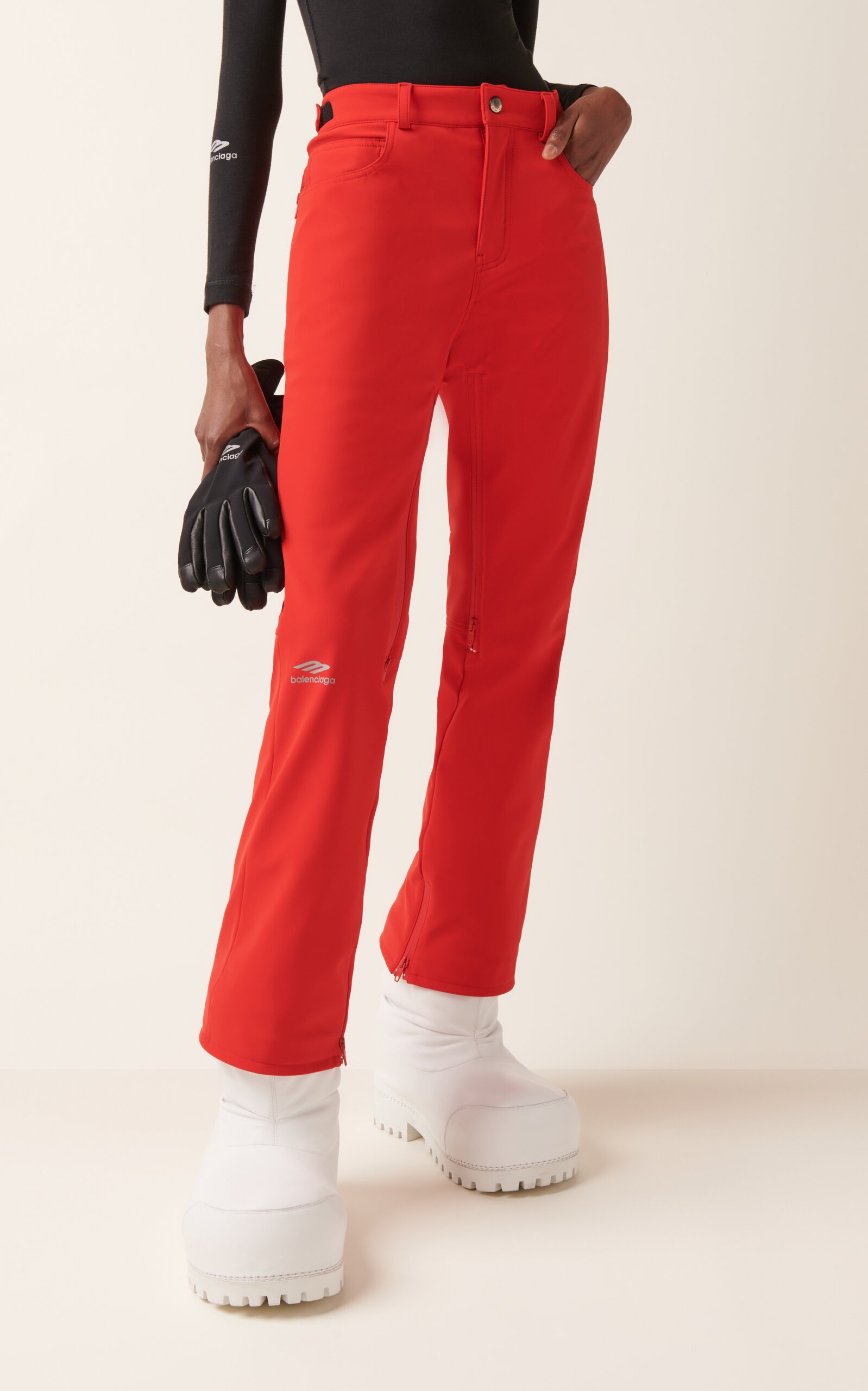 5-Pocket Nylon Ski Pants red - 3