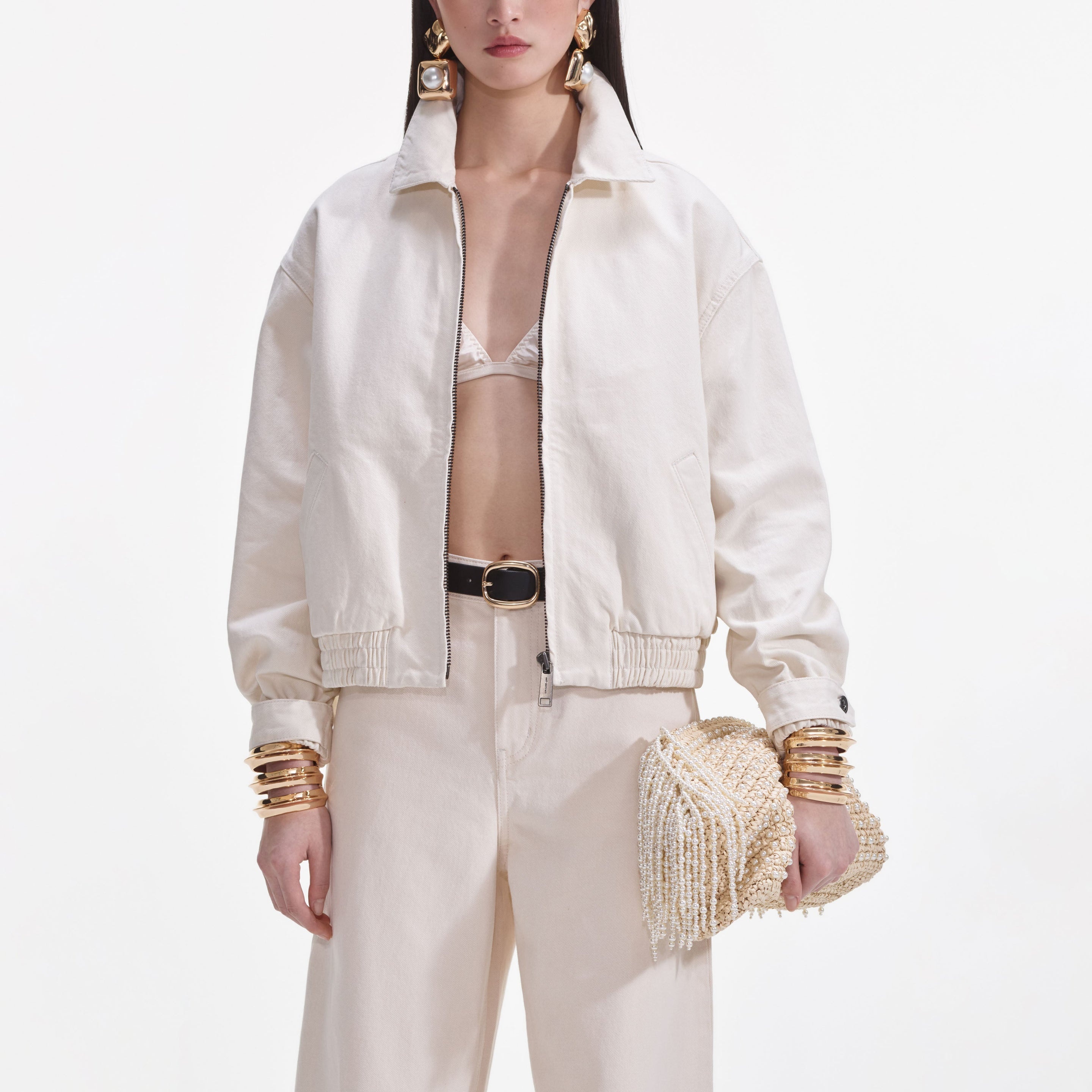 Cream Lightweight Denim Jacket - 5