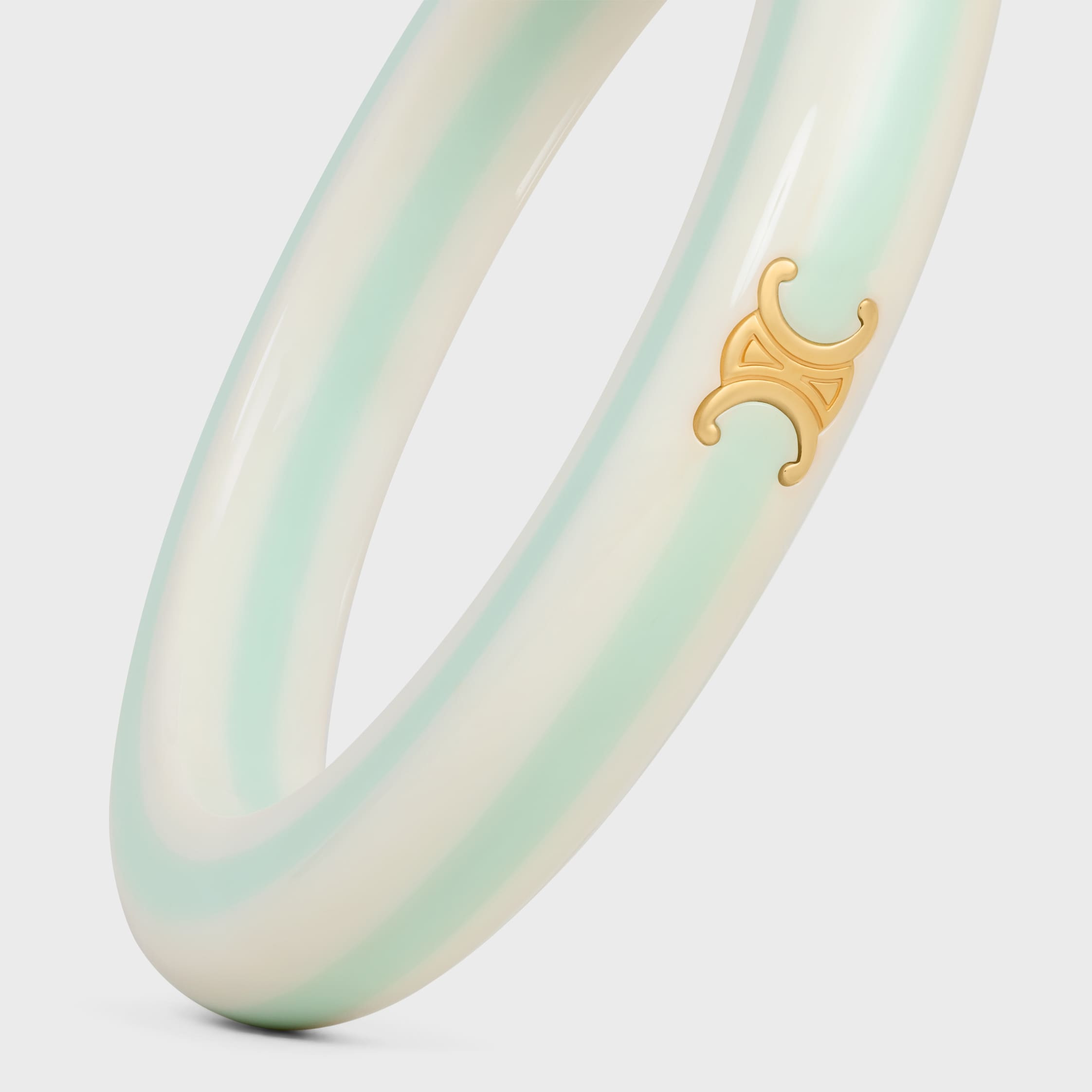 Celine Sorbet Bangle in Resin and Brass with Gold Finish - 2