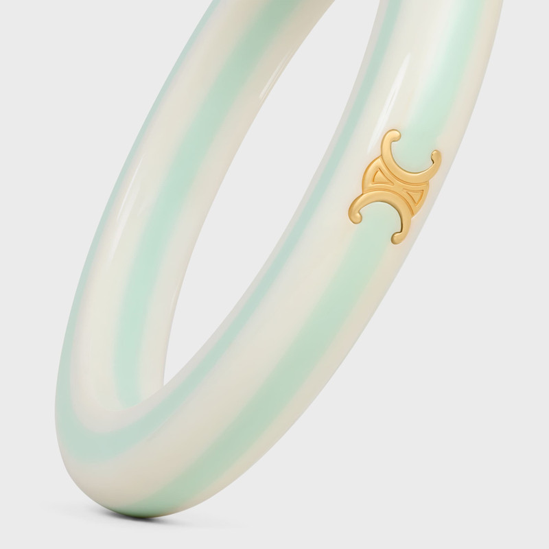 CELINE Celine Sorbet Bangle in Resin and Brass with Gold Finish outlook
