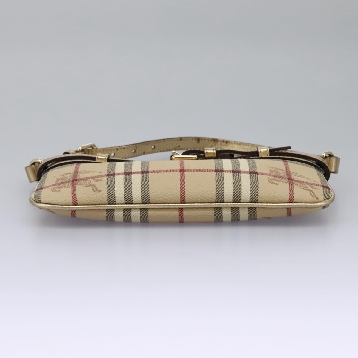 Burberry Nova Check Shoulder Bag Pvc Beige Gold - 5