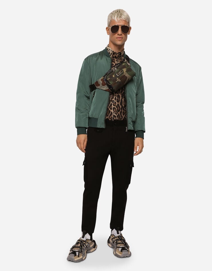 Leopard-print cotton shirt with multiple pockets - 5