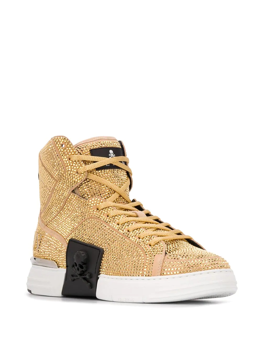 rhinestone-embellished high-top sneakers - 2