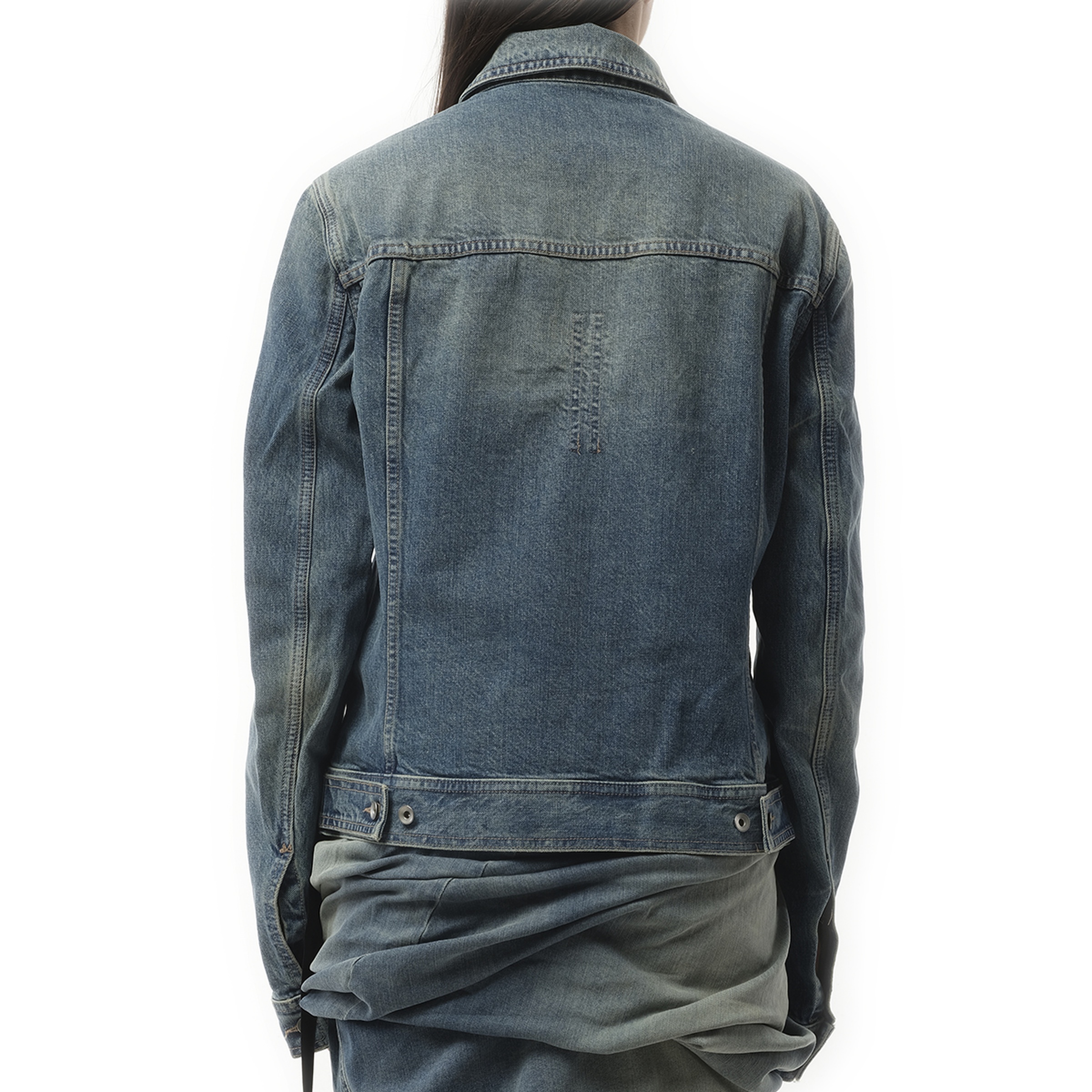 Trucker Denim Jacket in Washed Indigo - 6