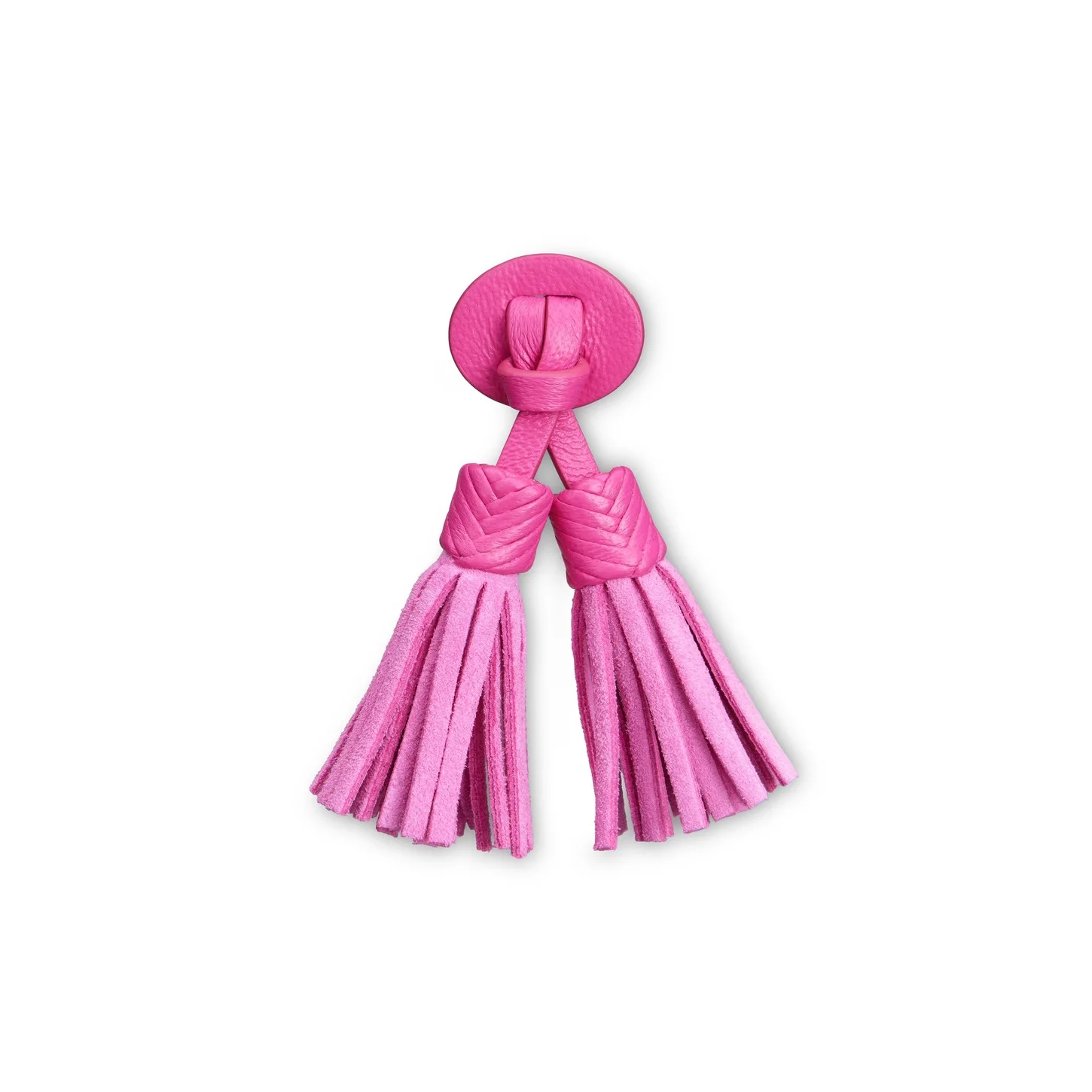 Pink leather and suede Santoni Icona Serpentine tassels - 1