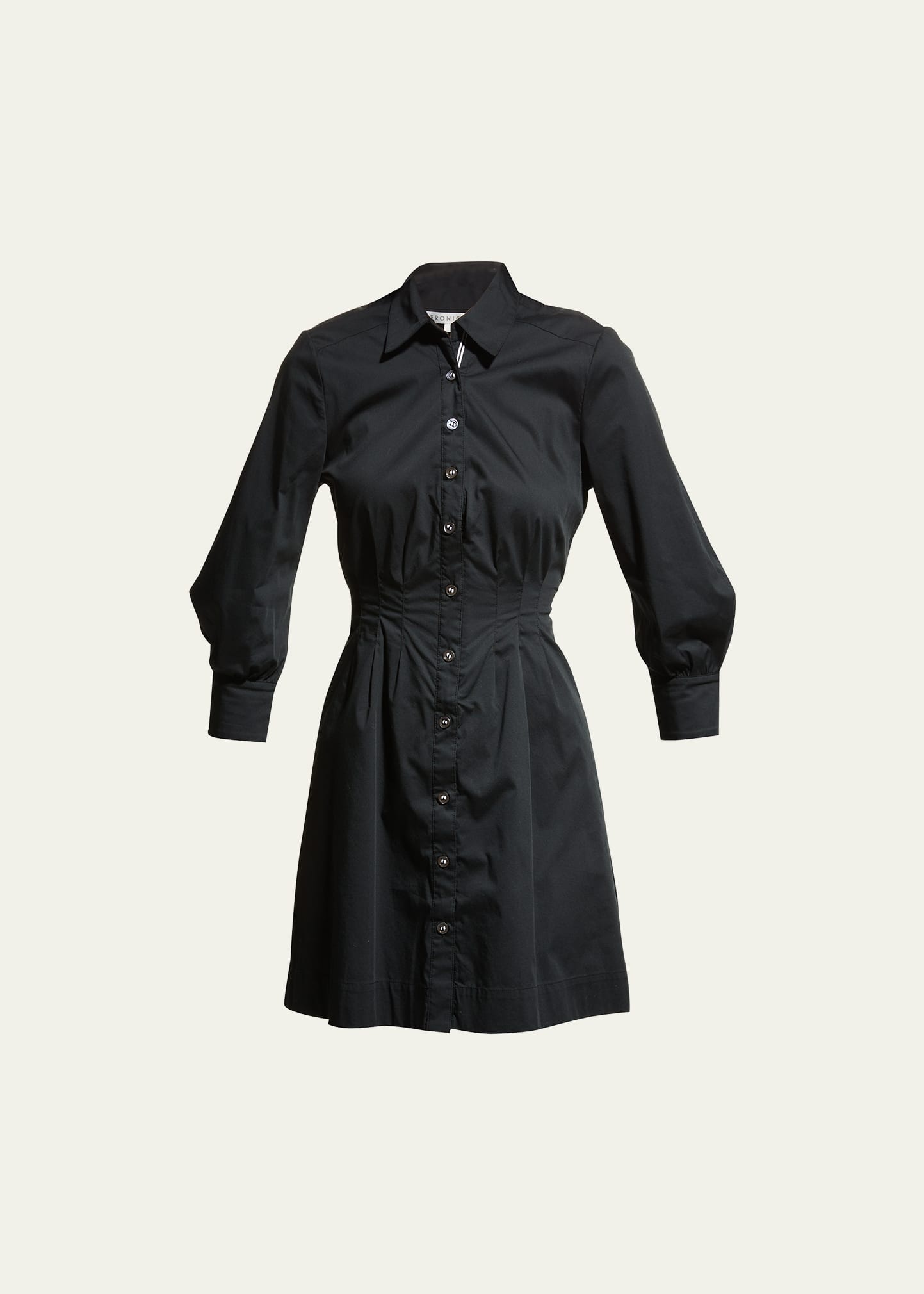 Polina Button-Front Pleated Shirt Dress - 1