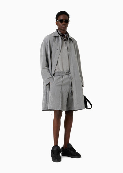 EMPORIO ARMANI Light nylon seersucker trench coat outlook