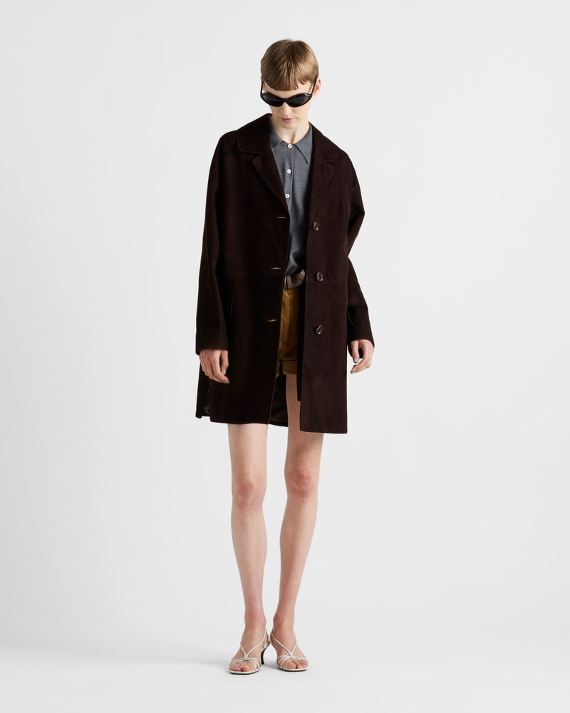 Prada Suede coat outlook