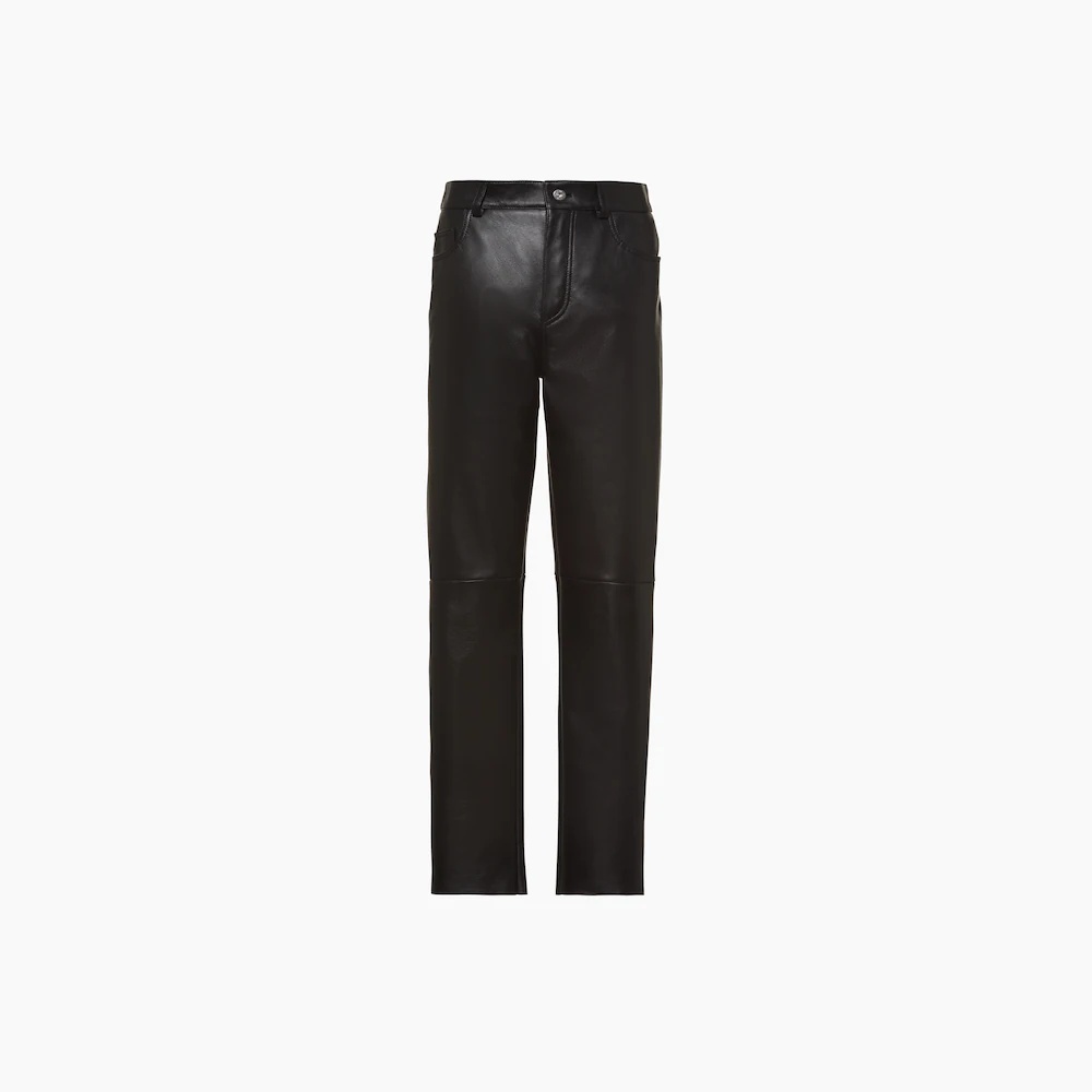 Nappa leather five-pocket pants - 1