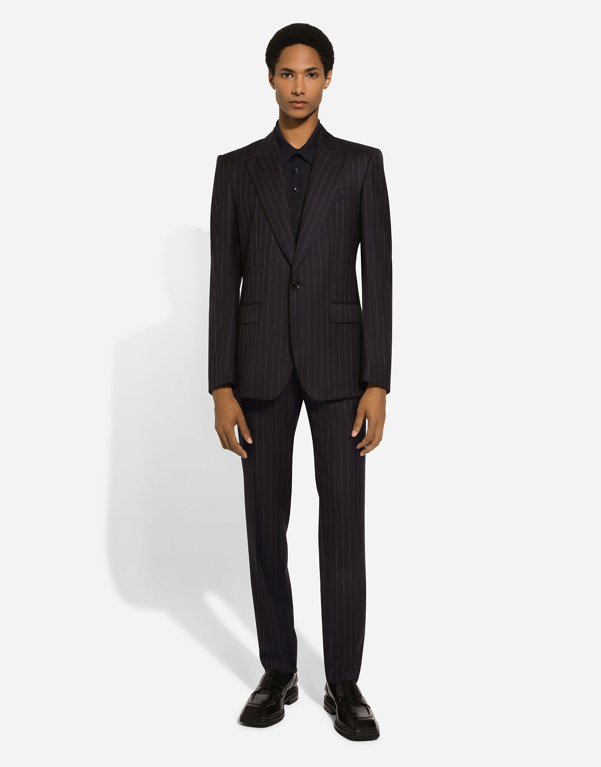 Single-breasted pinstripe wool Sicilia-fit jacket - 2