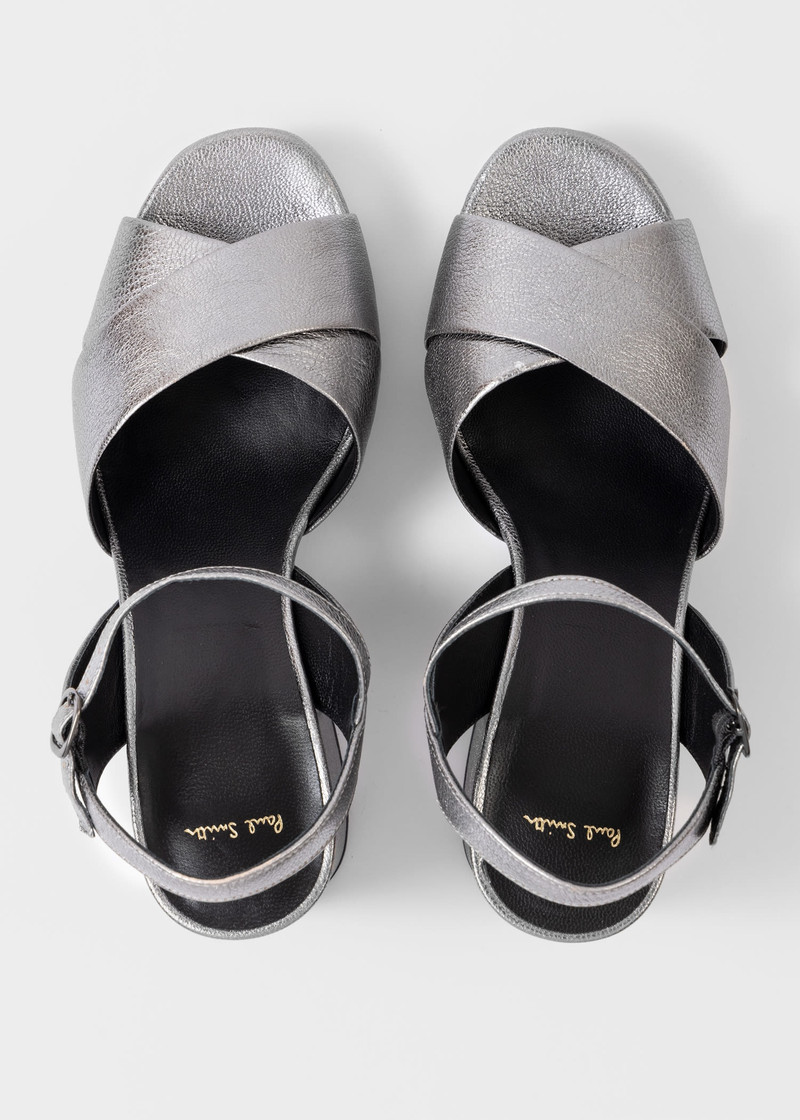 Gunmetal Leather 'Poppy' Heels 5