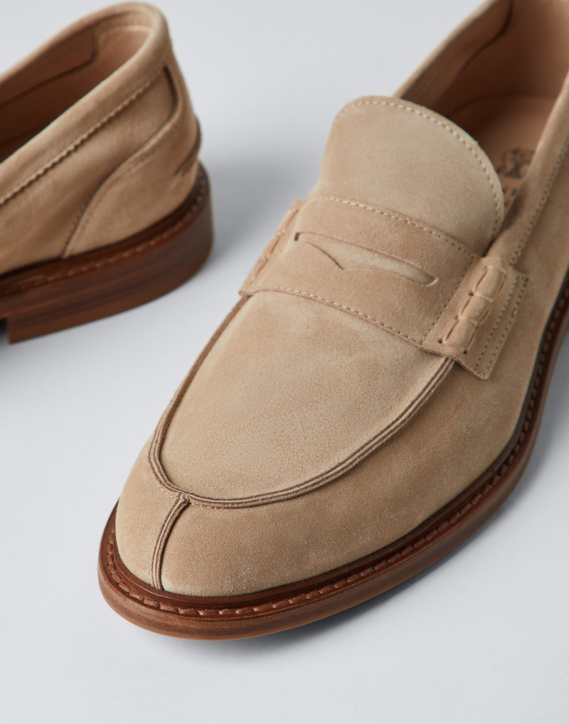 Suede unlined penny loafers 3