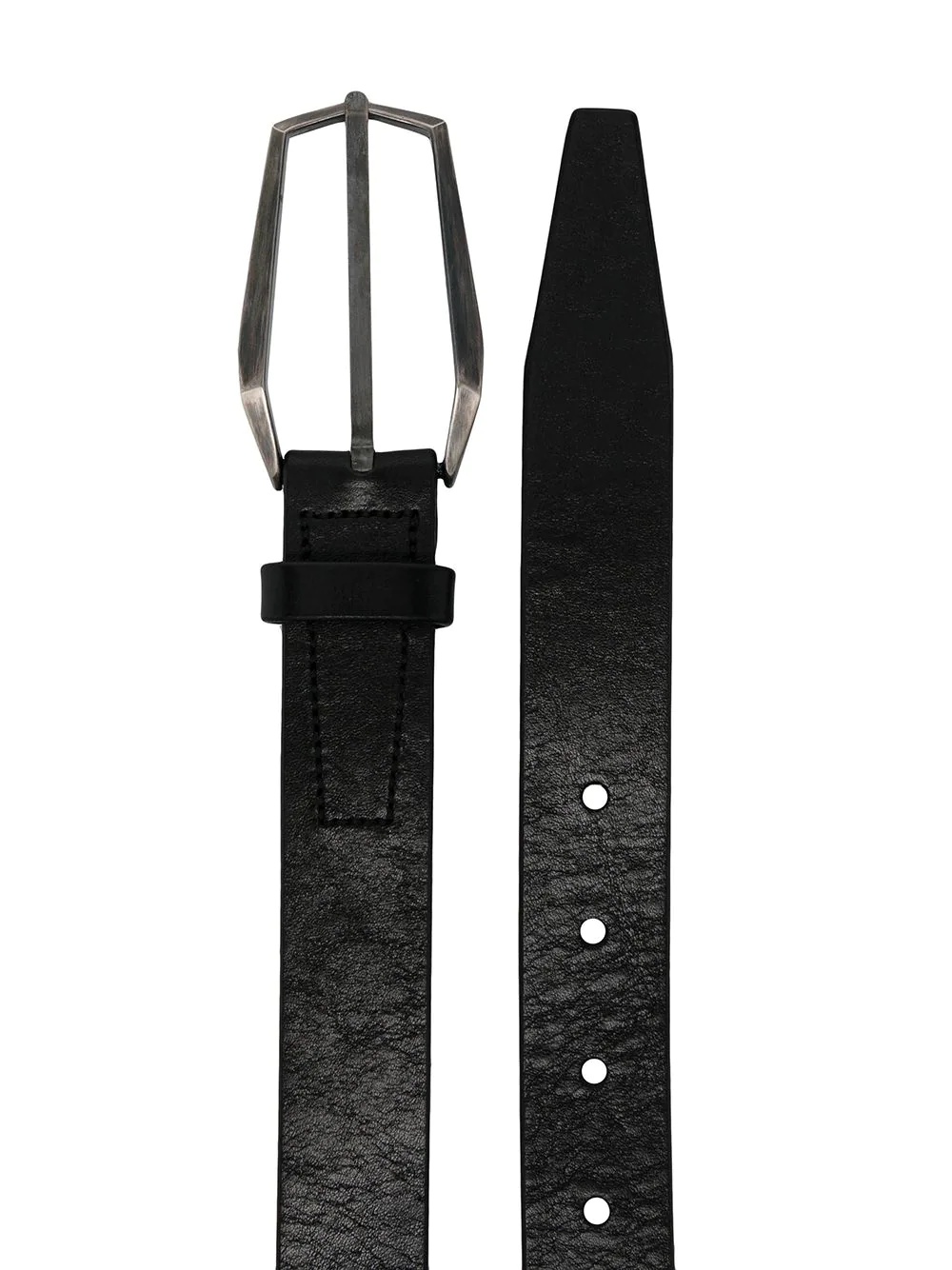 buckled leather belt - 2