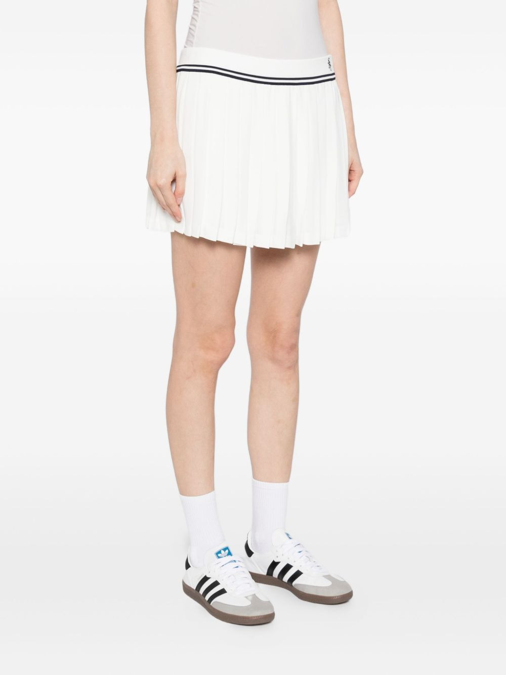 pleated panelled skirt - 3
