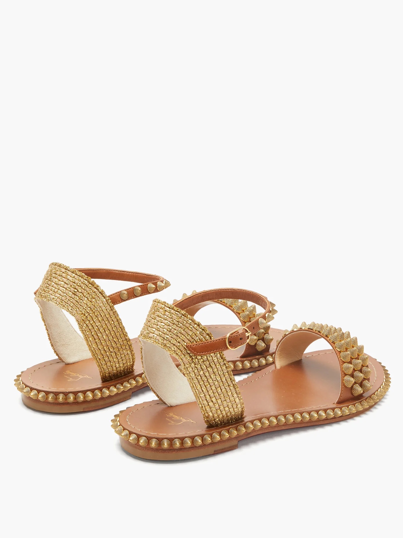 Cordorella spike-embellished leather sandals - 5