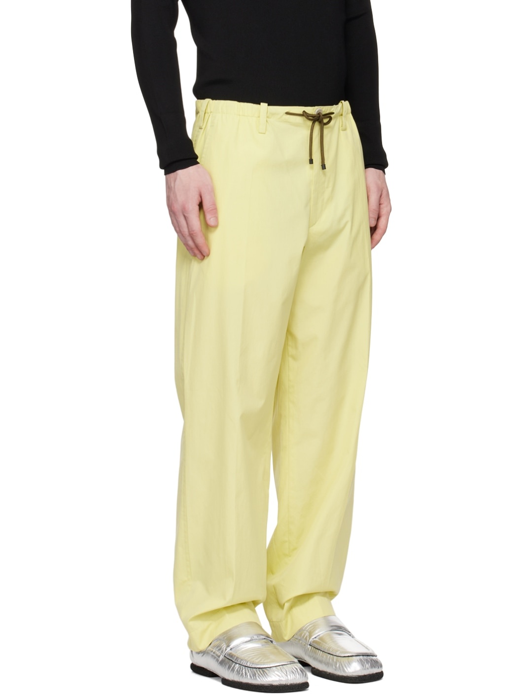 Yellow Drawstring Trousers - 2