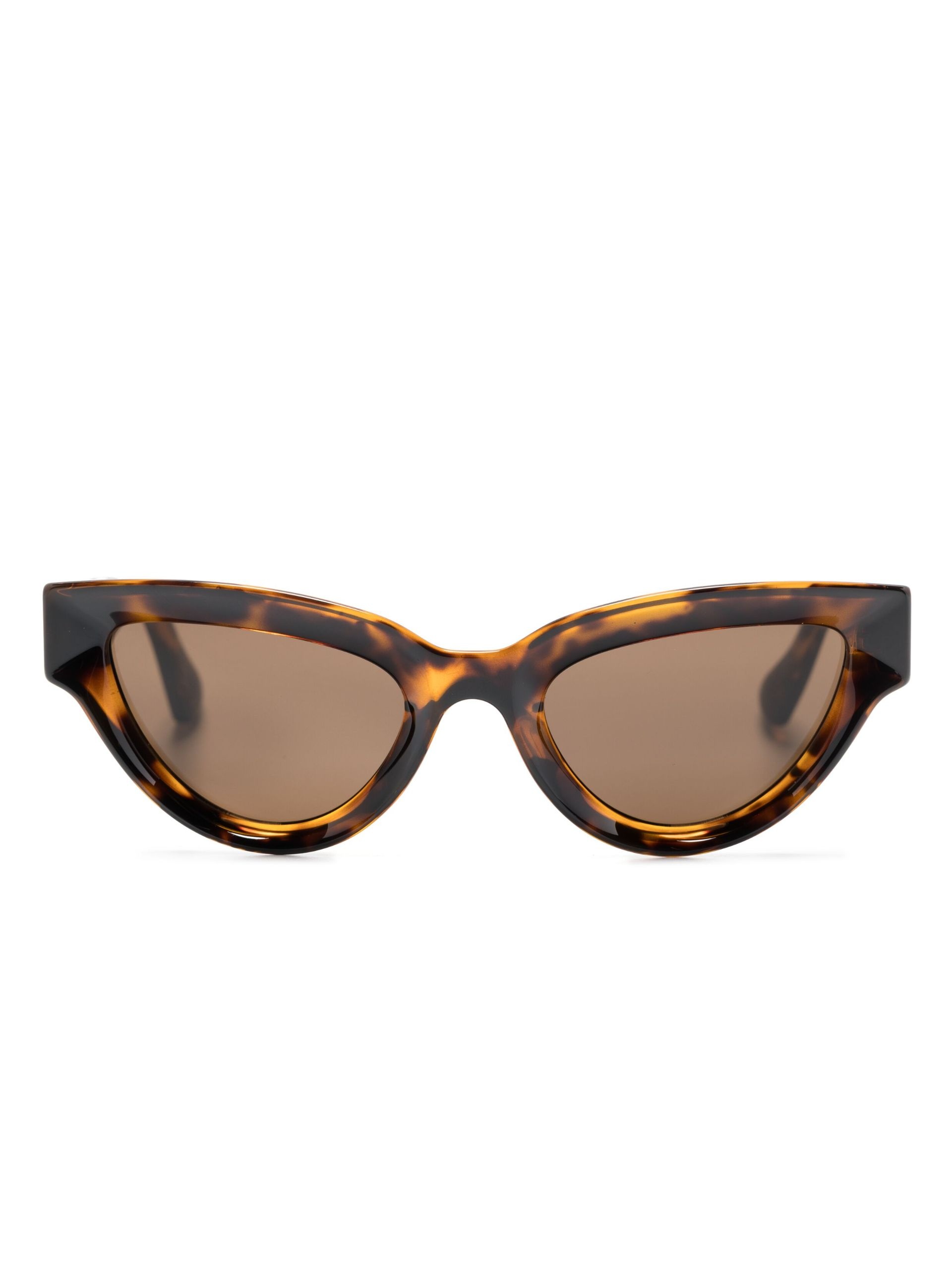 Brown Edgy Cat-Eye Sunglasses - 1