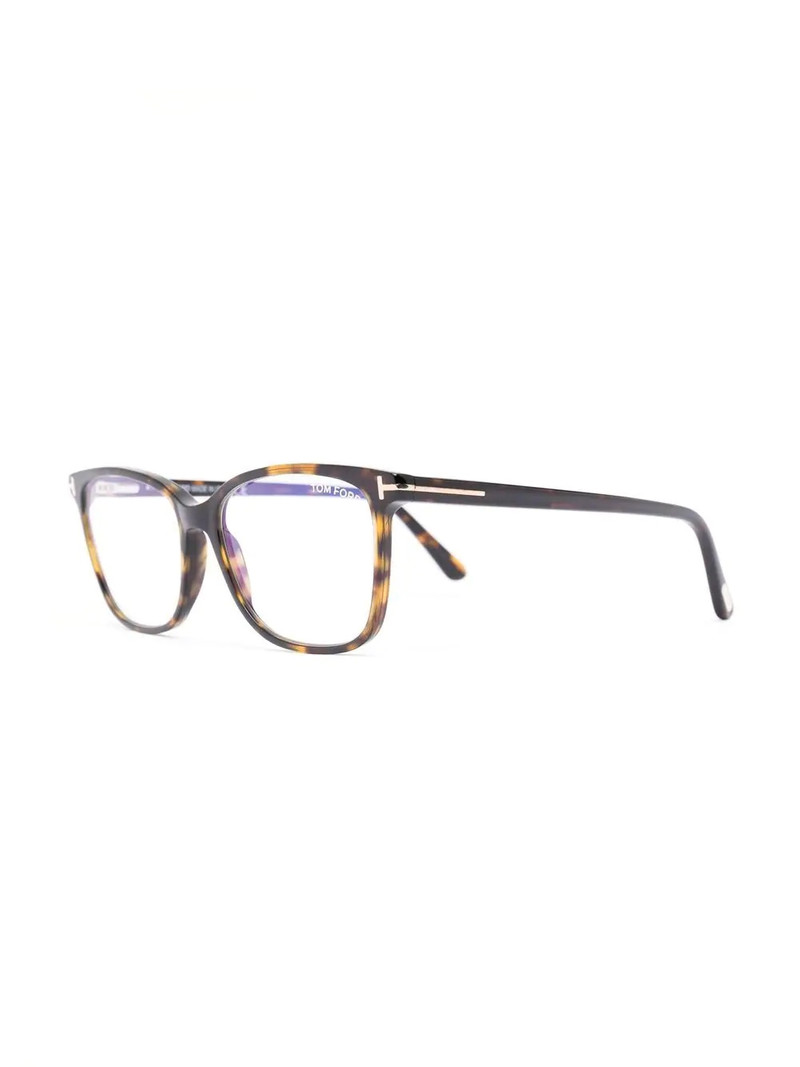 TOM FORD tortoiseshell-effect square-frame glasses outlook