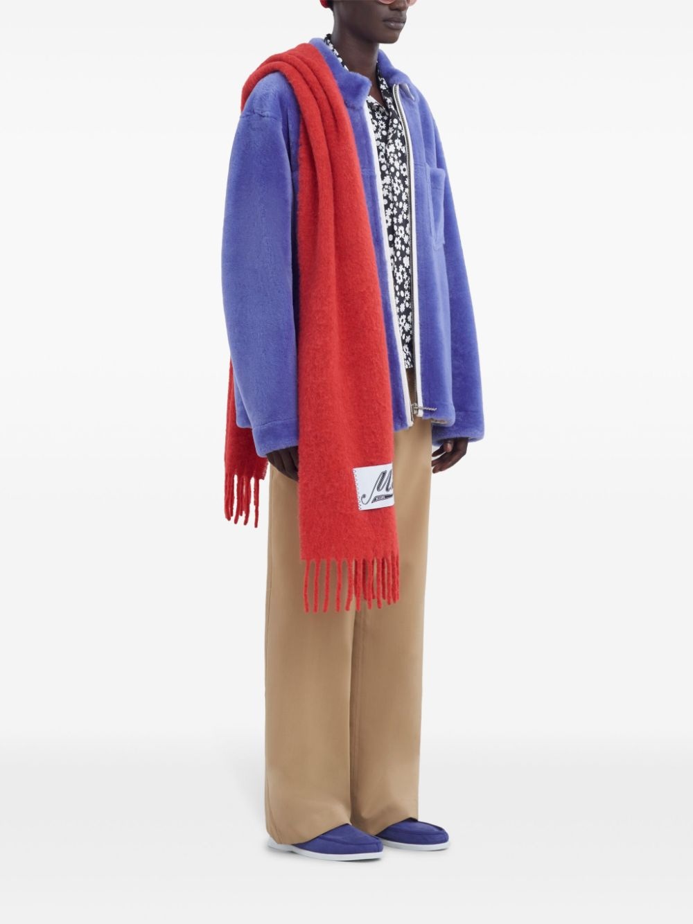 virgin wool straight-leg trousers - 2