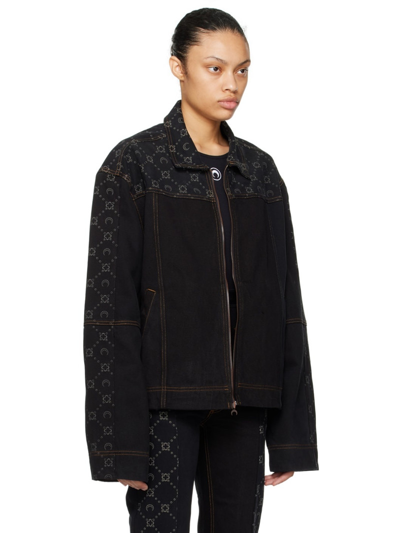 Black Regenerated Denim Jacket 2