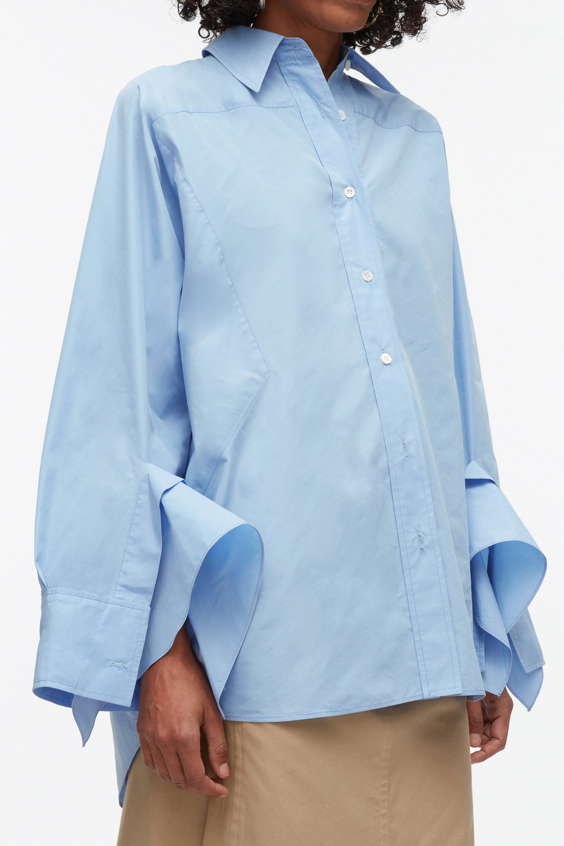 Oversize Shirt with Cascade Cuff - 5