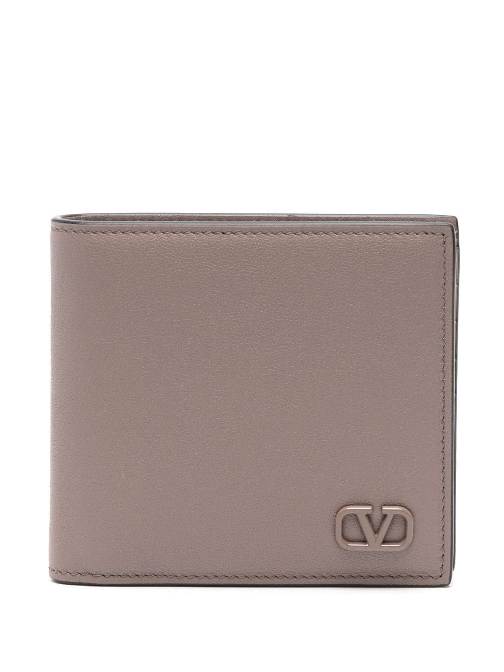 V-logo leather wallet - 1