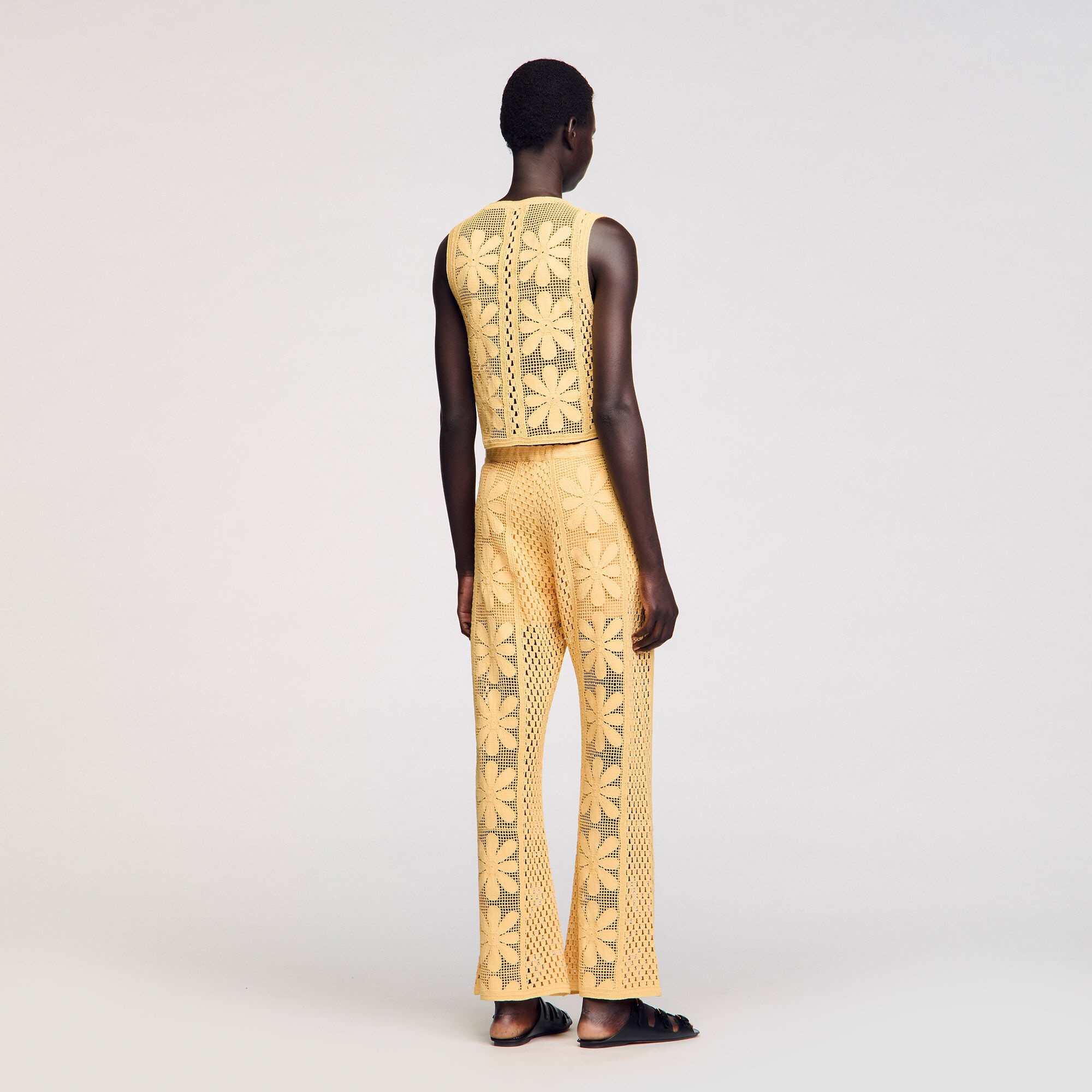 CROCHET STRAIGHT-LEG TROUSERS - 5
