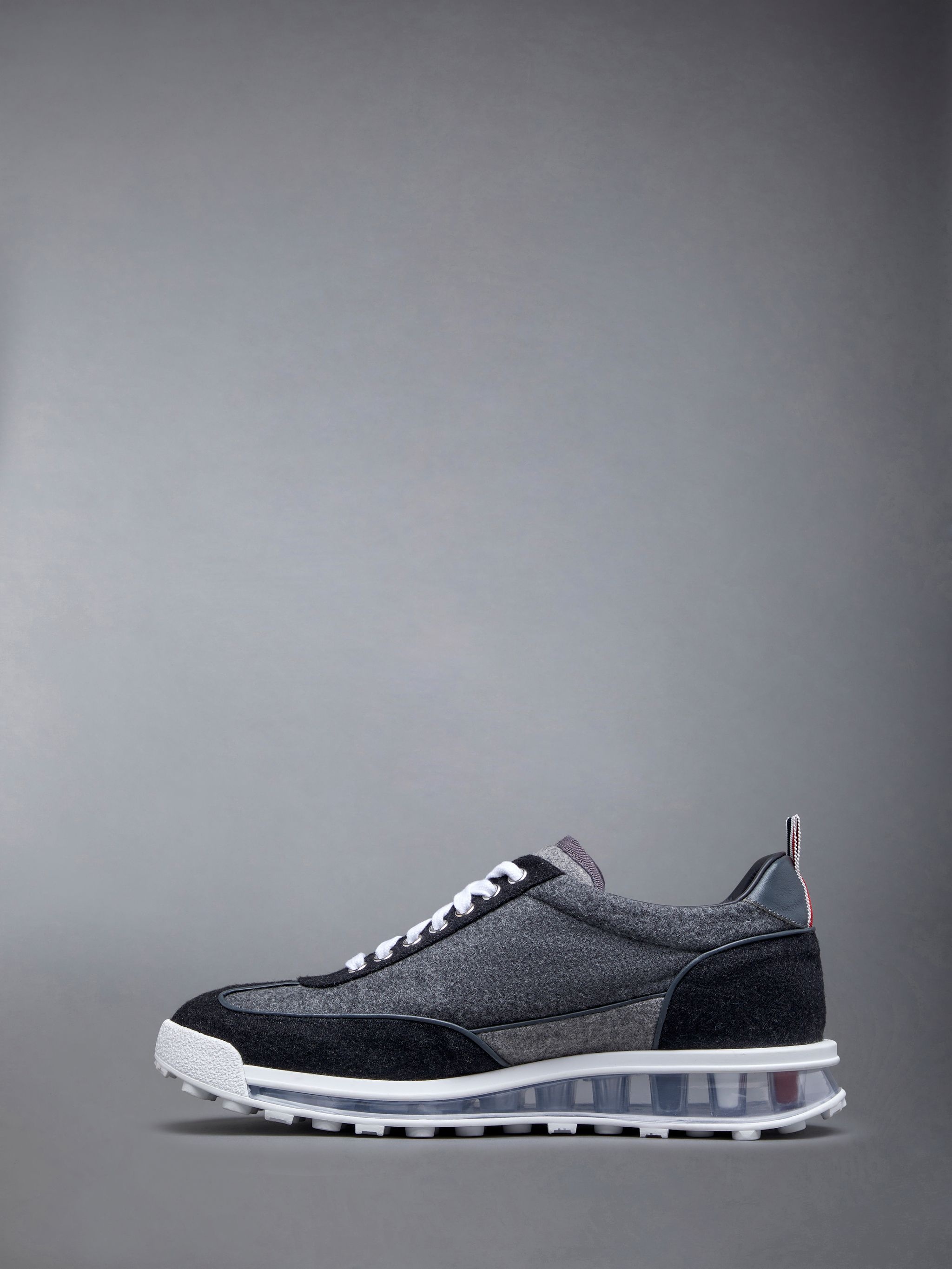 Wool Flannel Clear Sole Tech Runner - 3