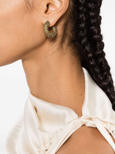 Amina Muaddi small Cameron crystal-embellished earrings outlook