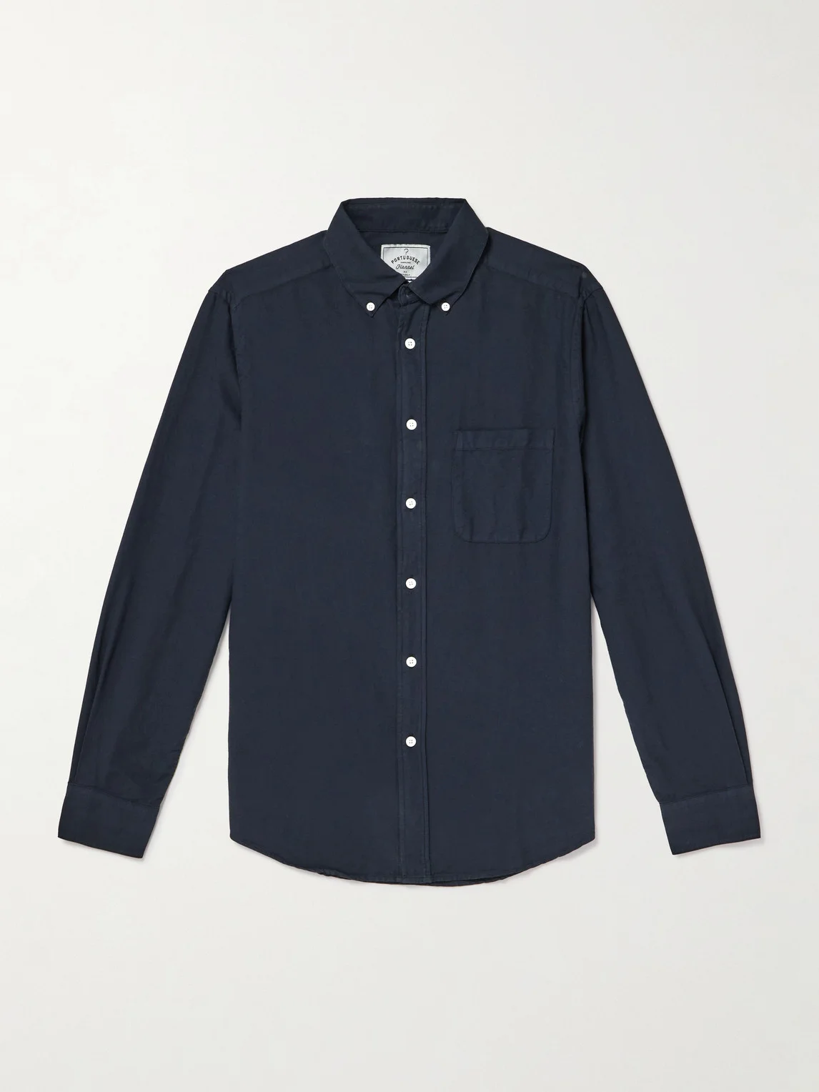 Belavista Button-Down Collar Cotton Shirt - 1