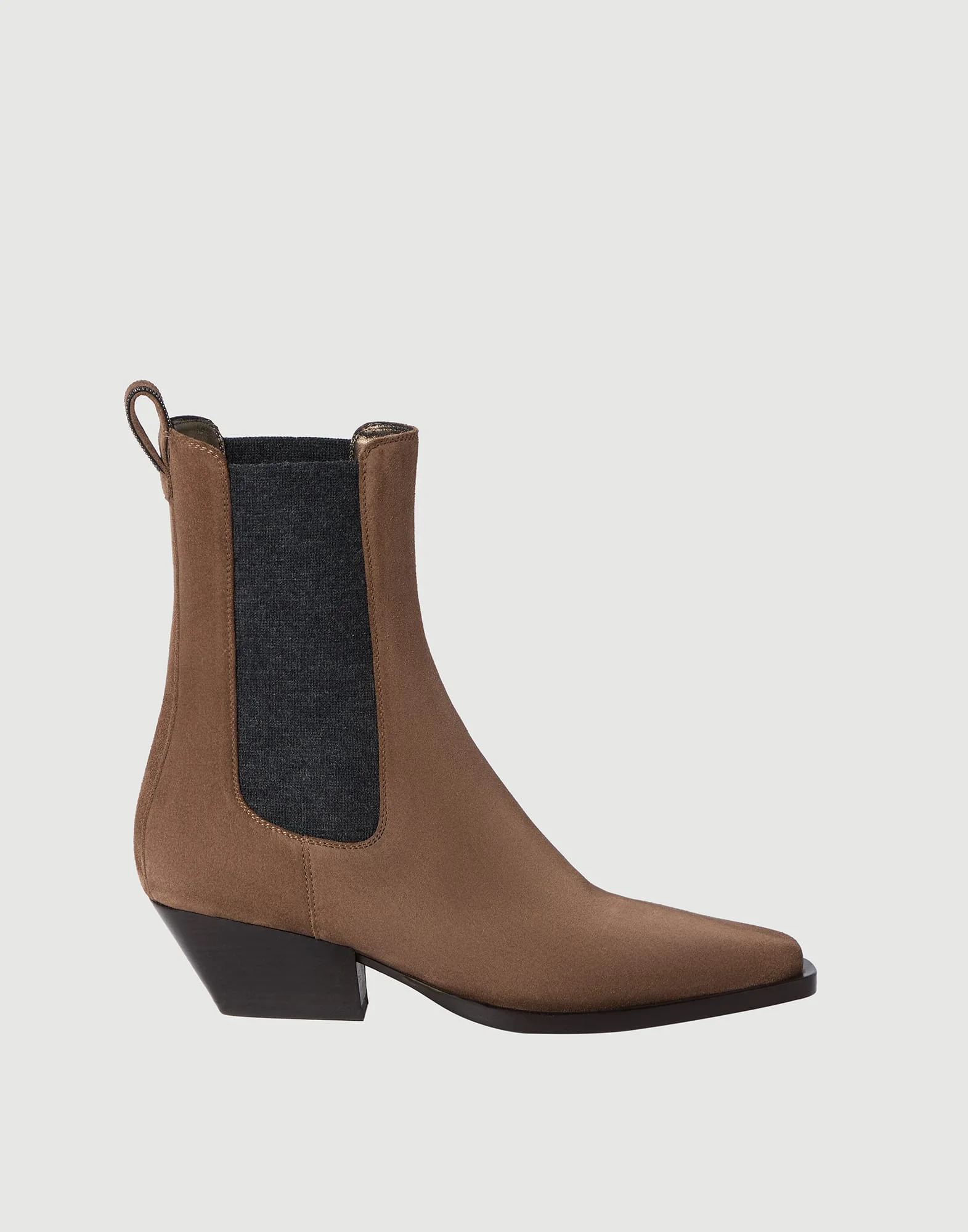 Suede Chelsea boots with precious loop detail - 1