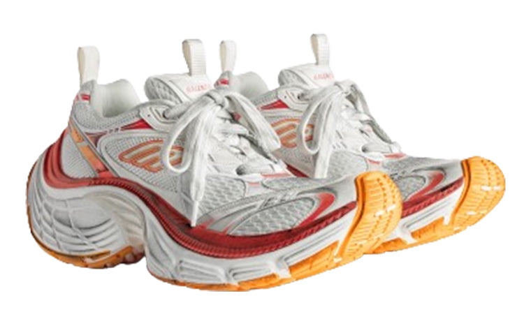 (WMNS) Balenciaga 10XL Sneakers 'White Red and Orange Mesh TPU and Rubber' 792778W2MV29670 - 3