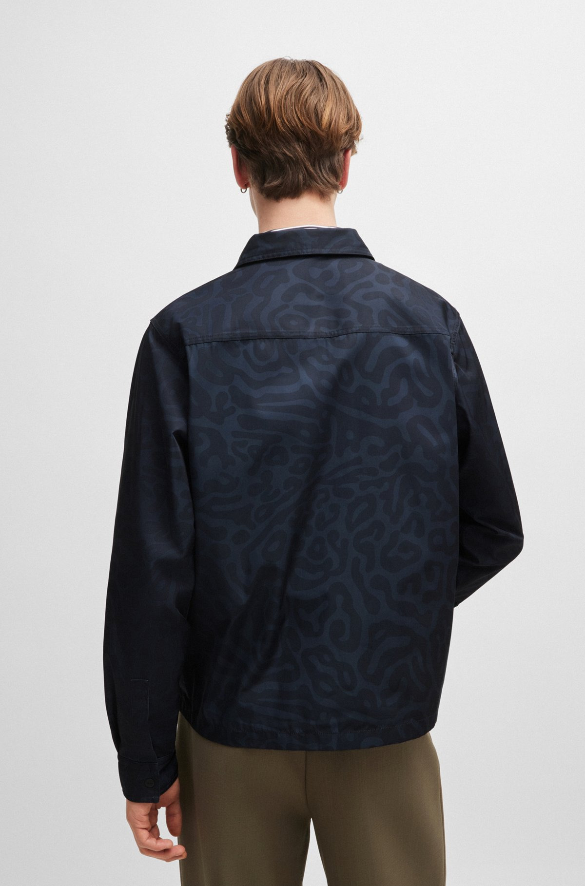 OVERSIZE-FIT SHIRT JACKET IN ANIMAL-PRINT CANVAS - 5