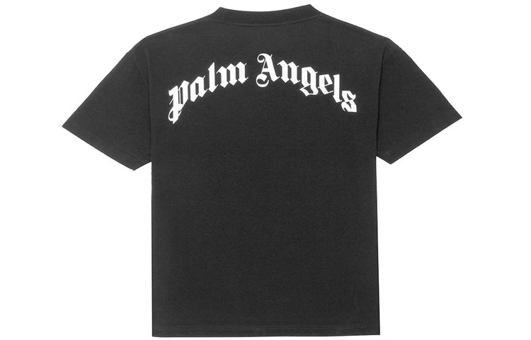 Men's PALM ANGELS Printing Round Neck Short Sleeve Black PMAA001E20JER0131055 - 2