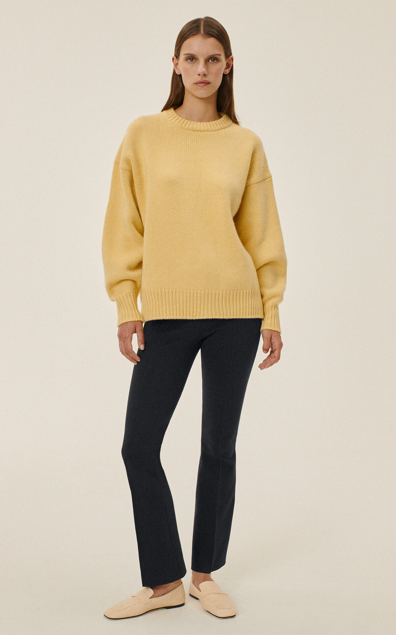 AMIYA Legacy Kick-Flare Cotton-Blend Pants black outlook