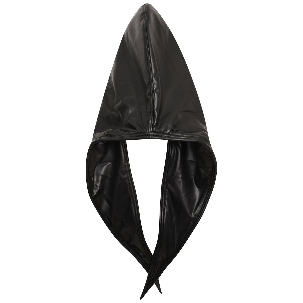 Y/Project Leather Hood in Black | hervia | REVERSIBLE