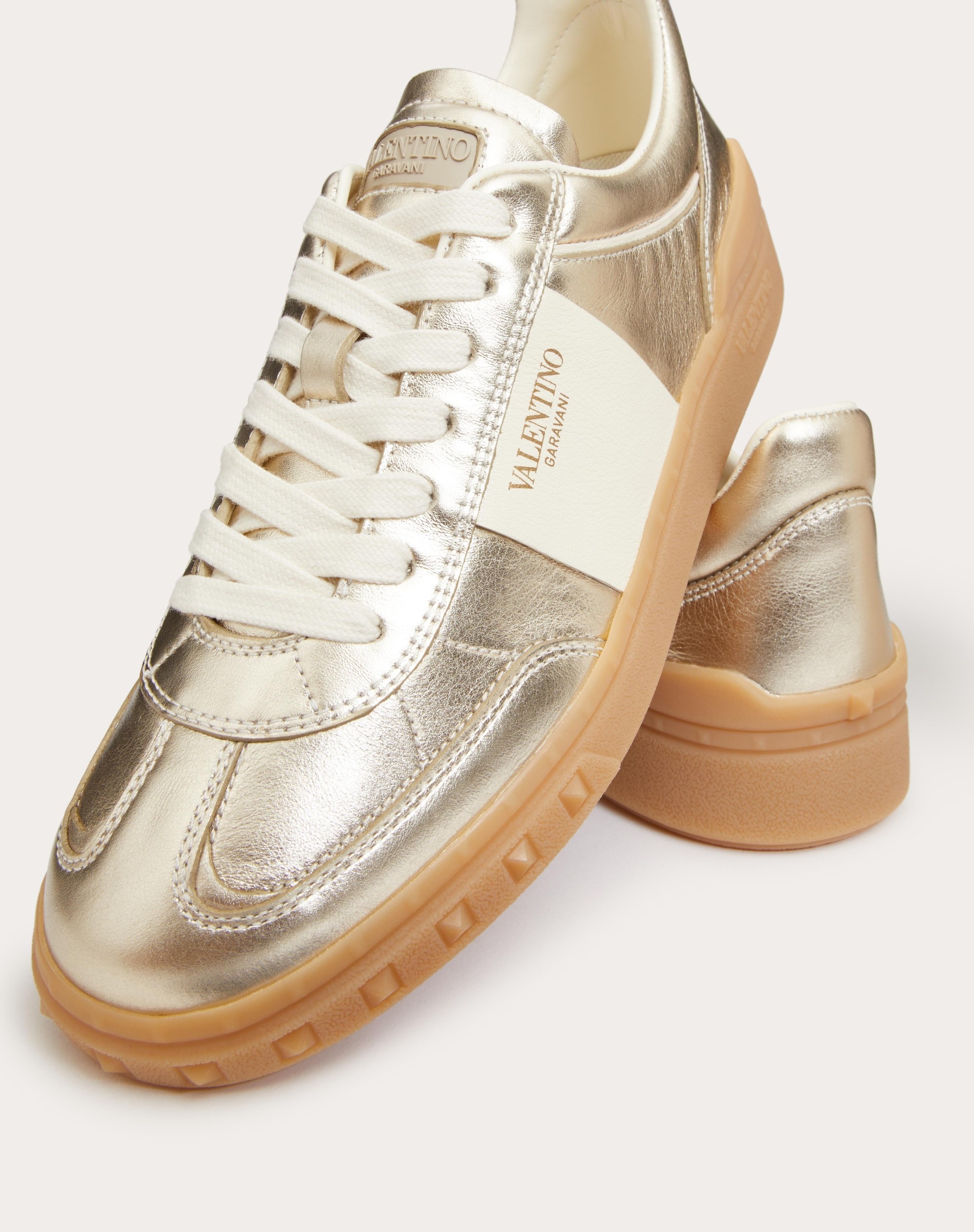 UPVILLAGE TRAINER IN LAMINATED CALFSKIN WITH NAPPA CALFSKIN LEATHER BAND - 5