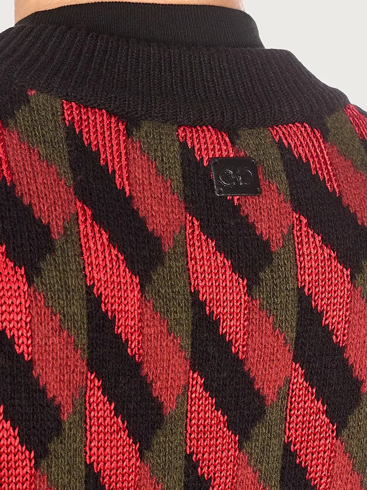 GEOMETRIC JACQUARD SWEATER - 5