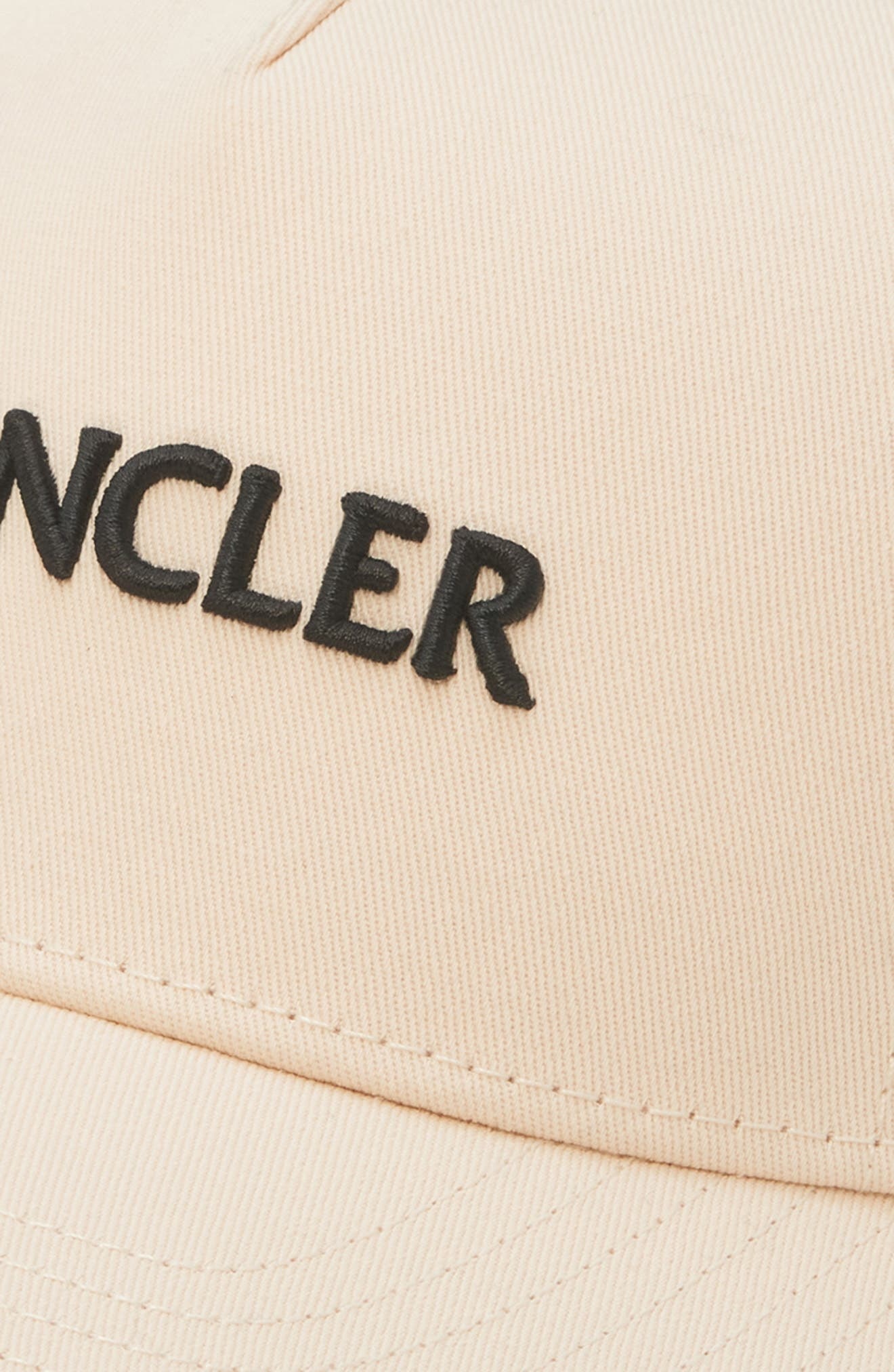 Moncler Embroidered Logo Adjustable Baseball Cap in Antique White at Nordstrom - 3