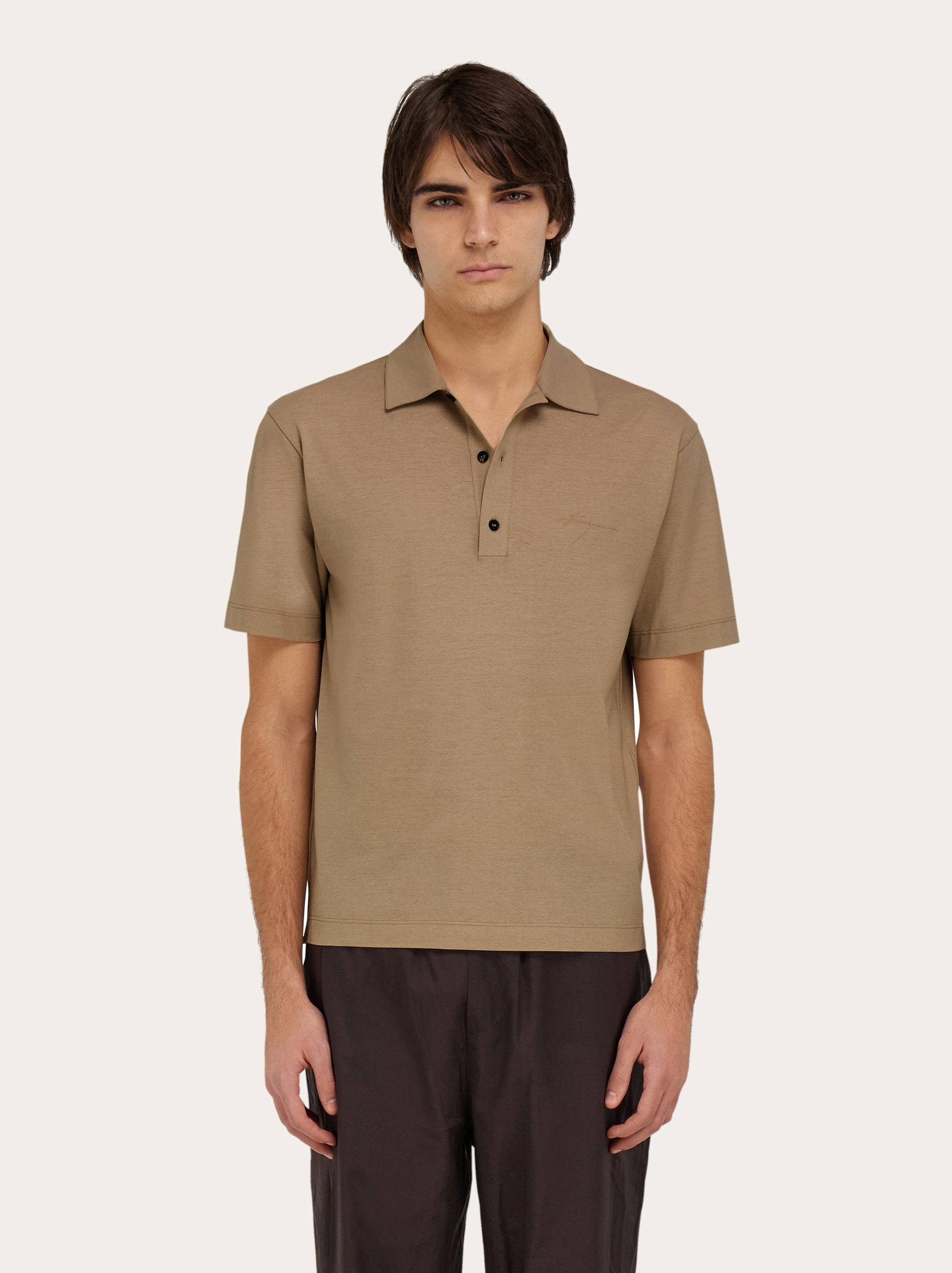 Crêpe voile polo shirt - 2