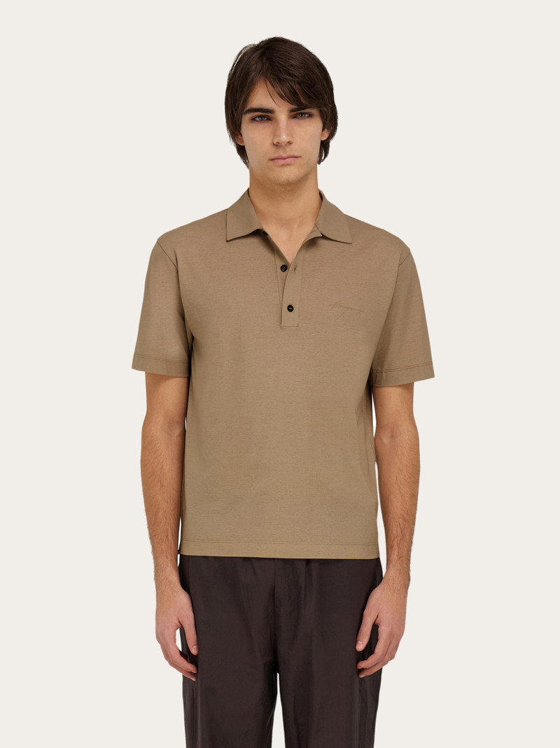 FERRAGAMO Crêpe voile polo shirt outlook
