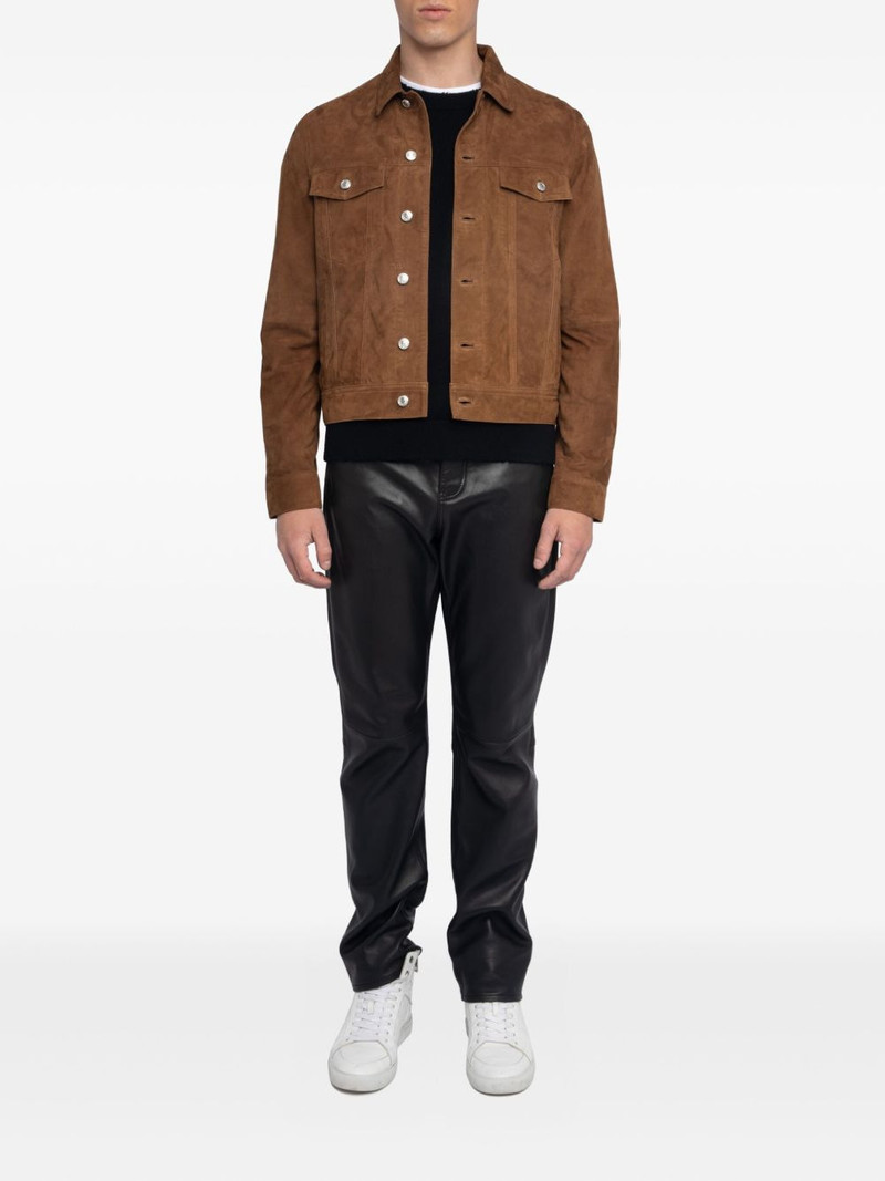 Zadig & Voltaire button-fastening suede jacket outlook