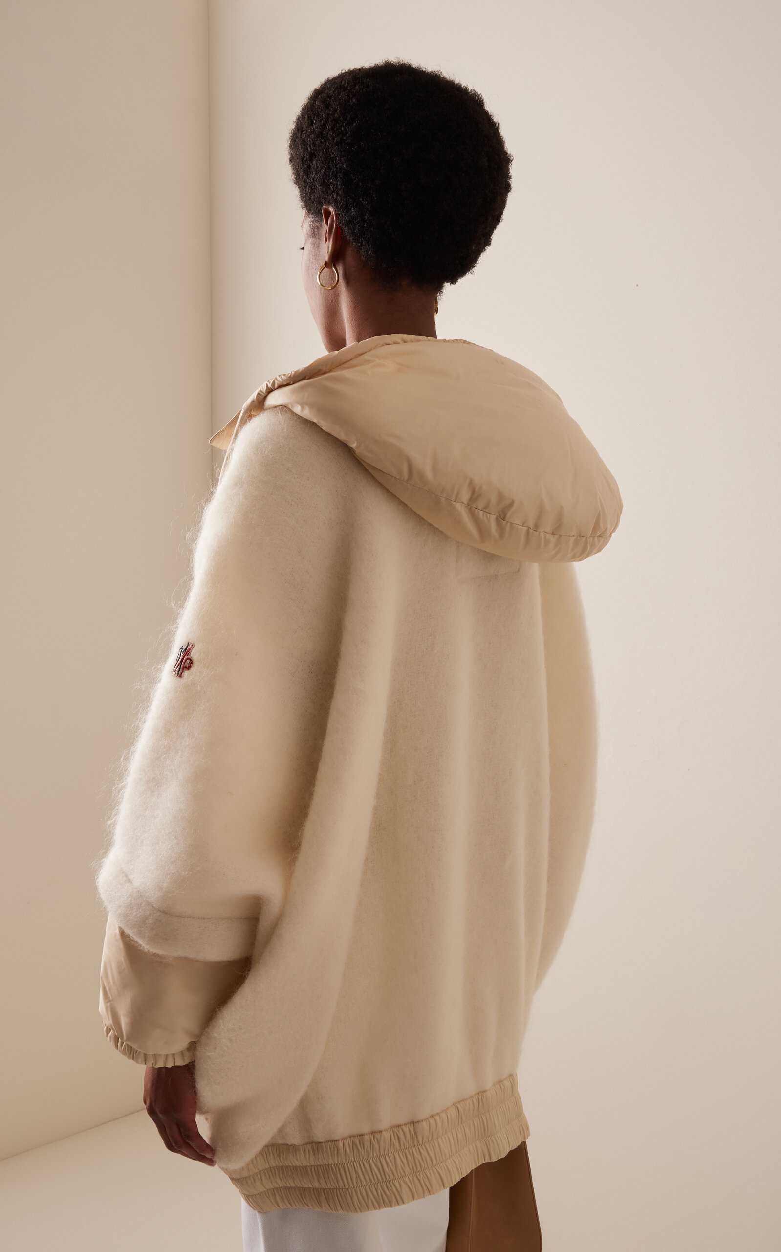 Moncler Grenoble Wool Cape ivory | REVERSIBLE