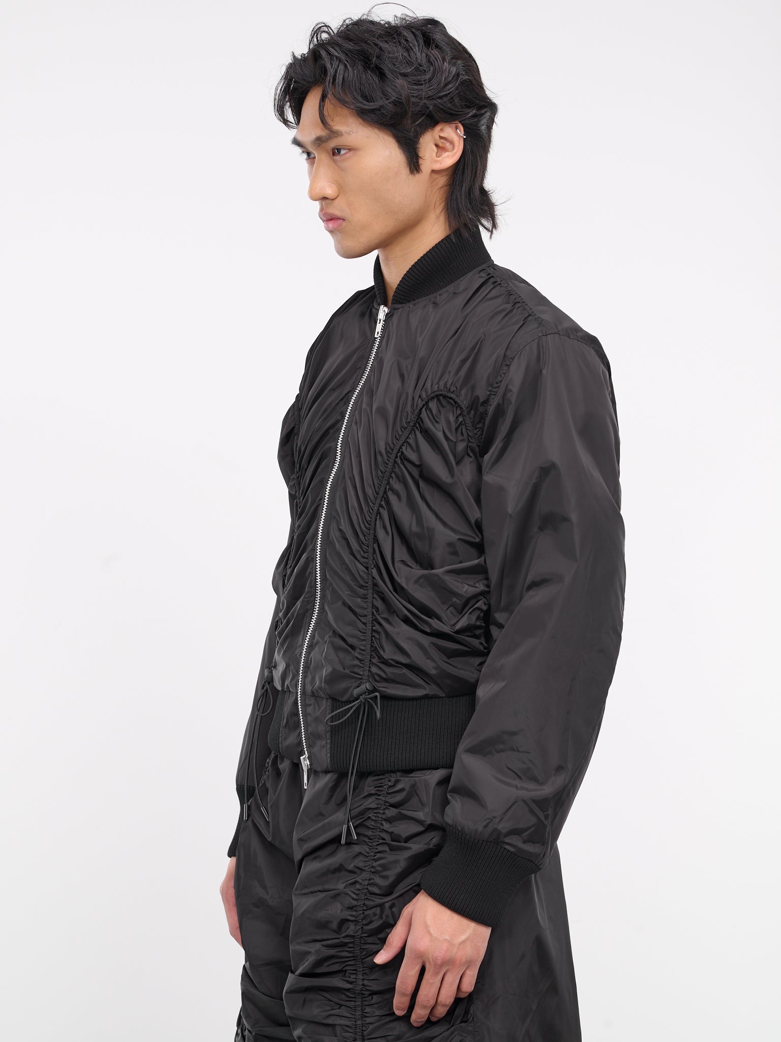 Ruched Bomber Jacket - 2