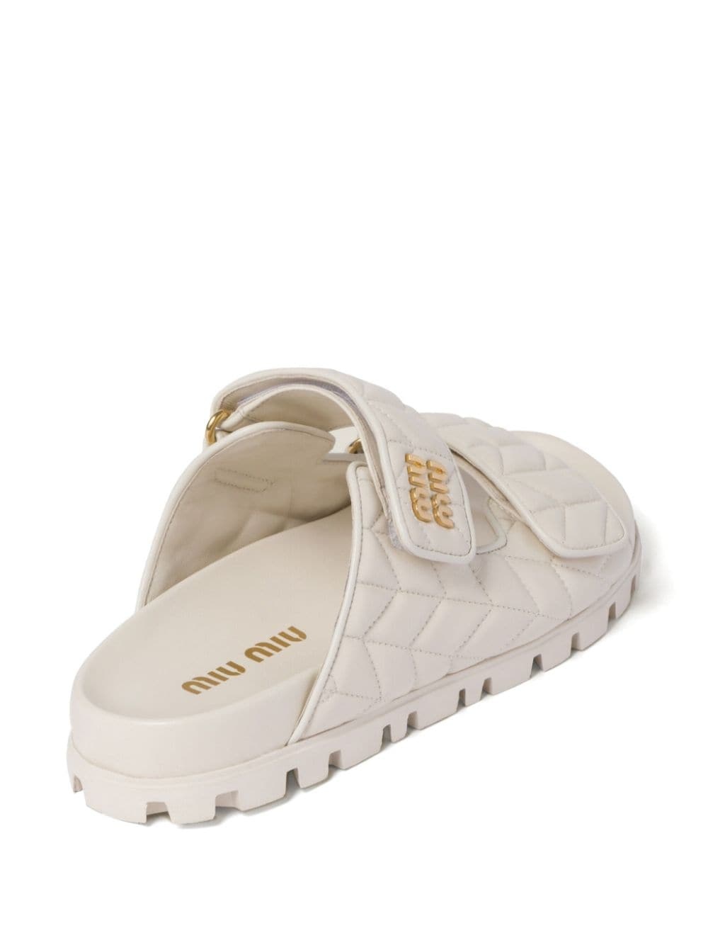 MatelassÃ© nappa leather slides - 3