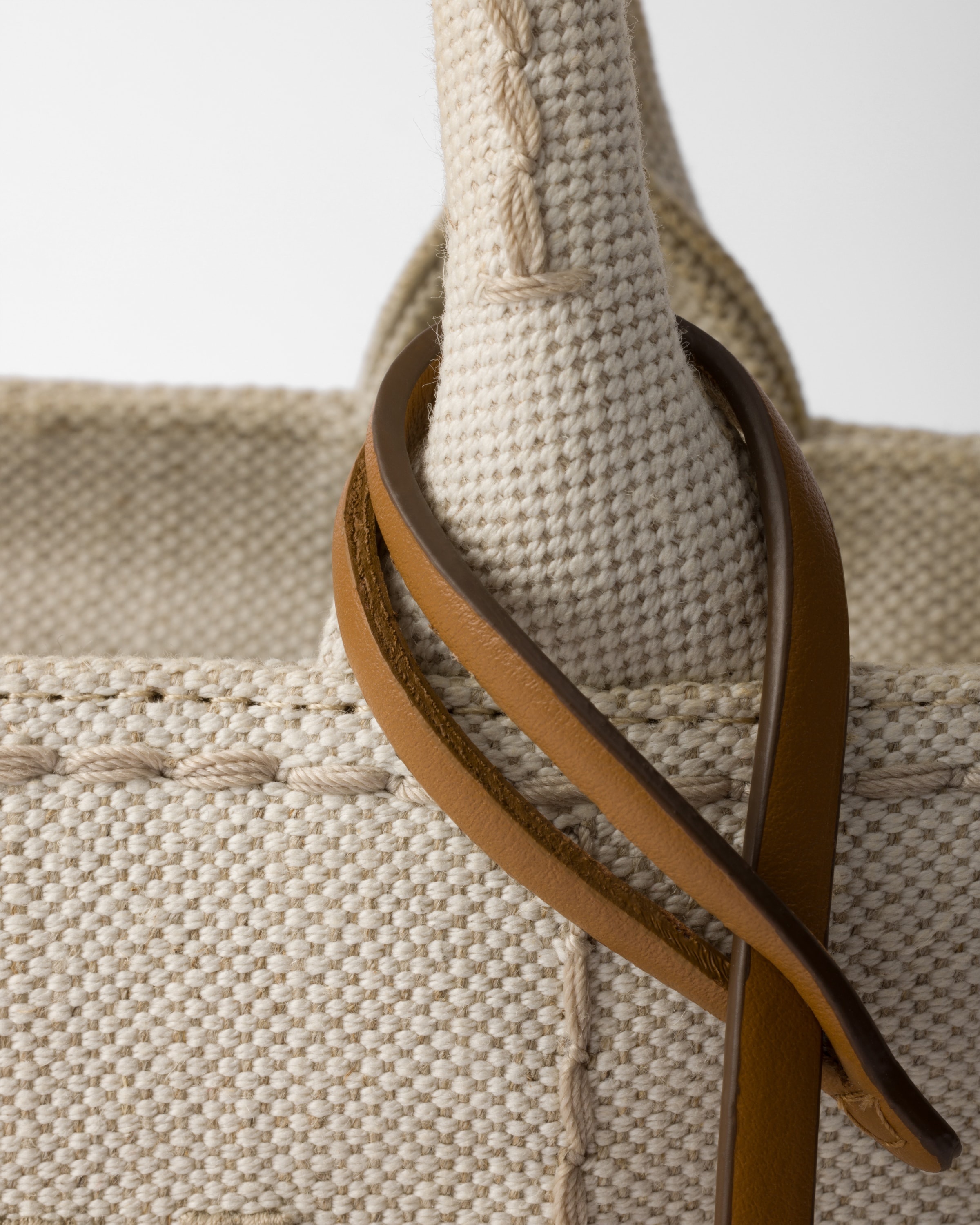 Linen blend mini handbag - 7