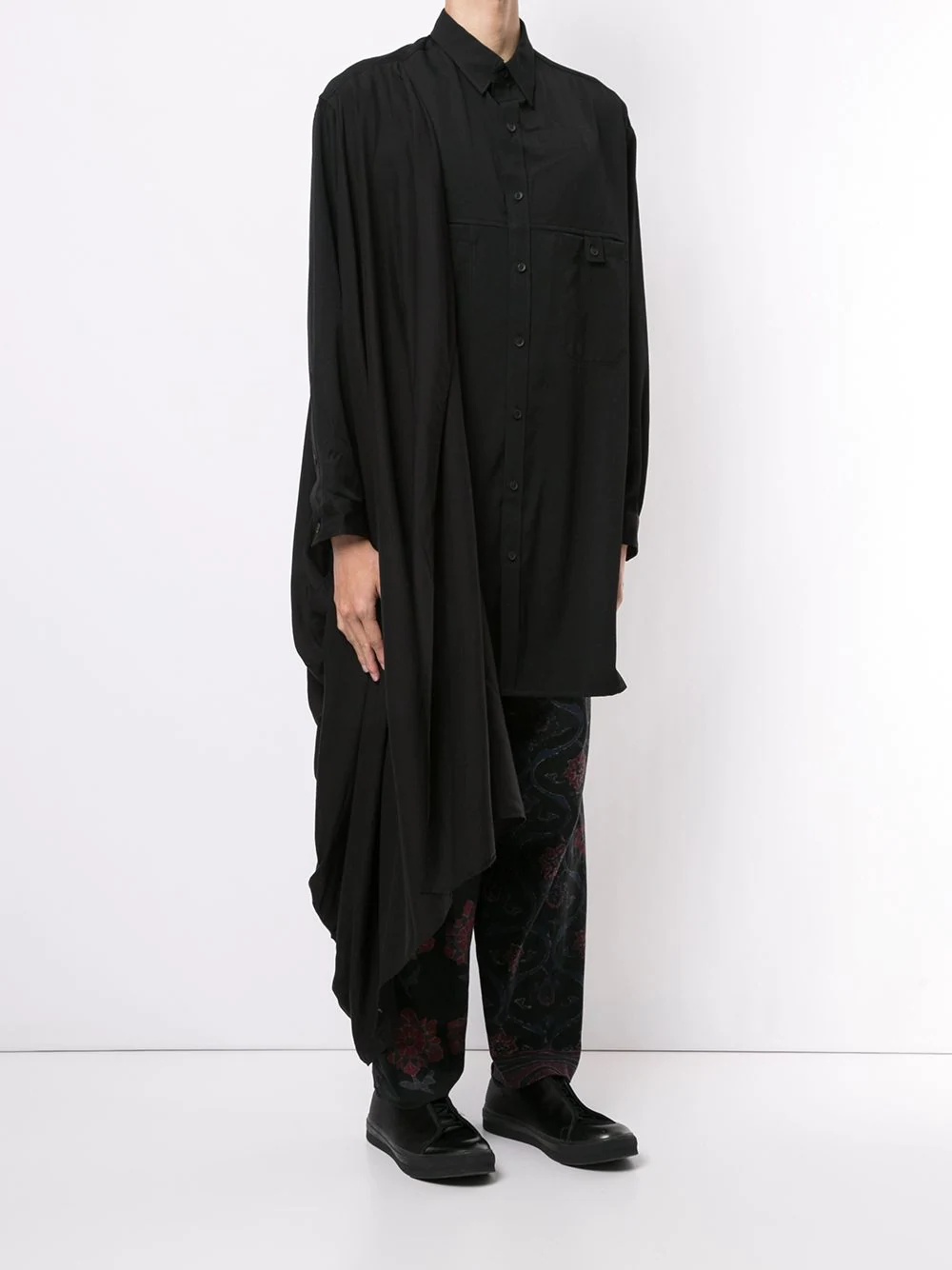 asymmetric draped shirt - 3