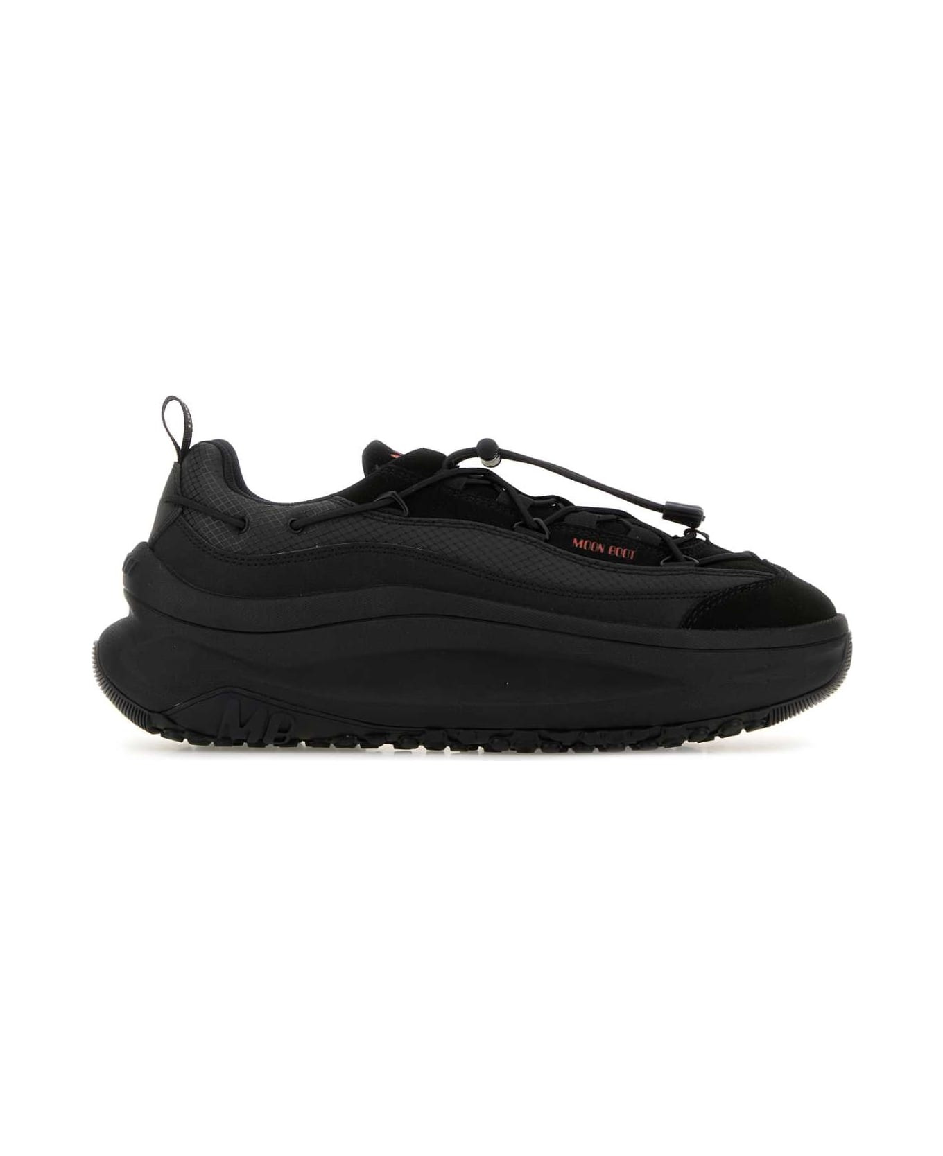 Black Fabric Moon247 Sneakers - 1