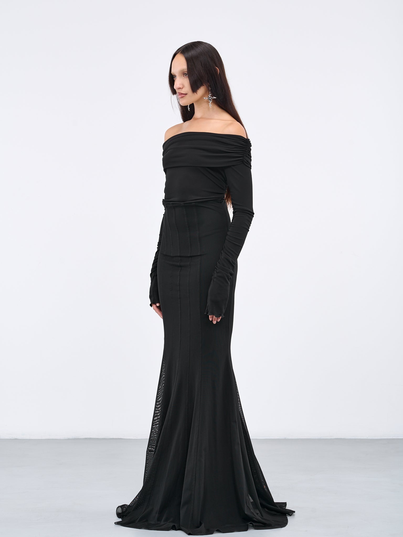 Drape Long Dress - 2