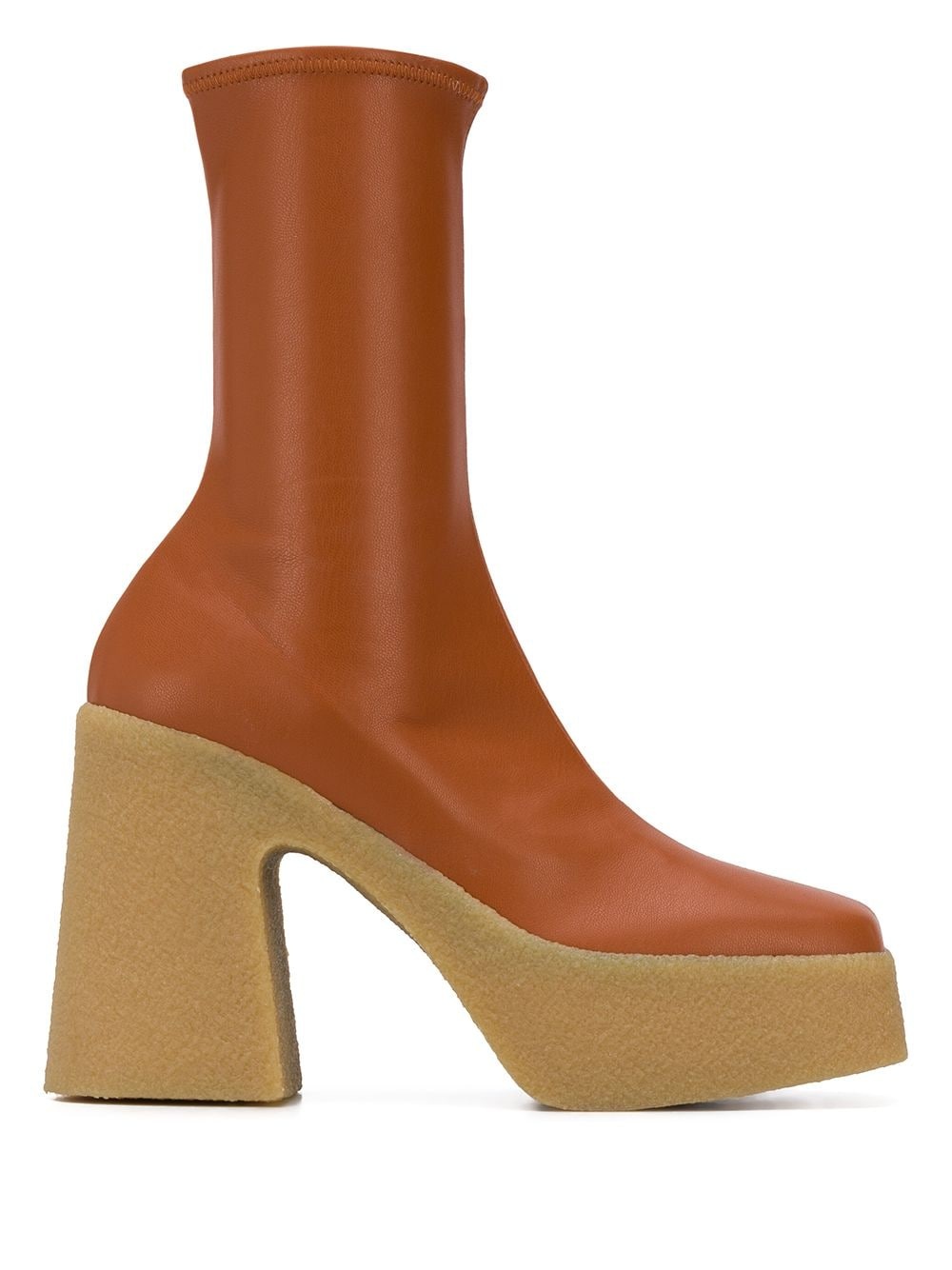 sock-style platform 120mm ankle boots - 1